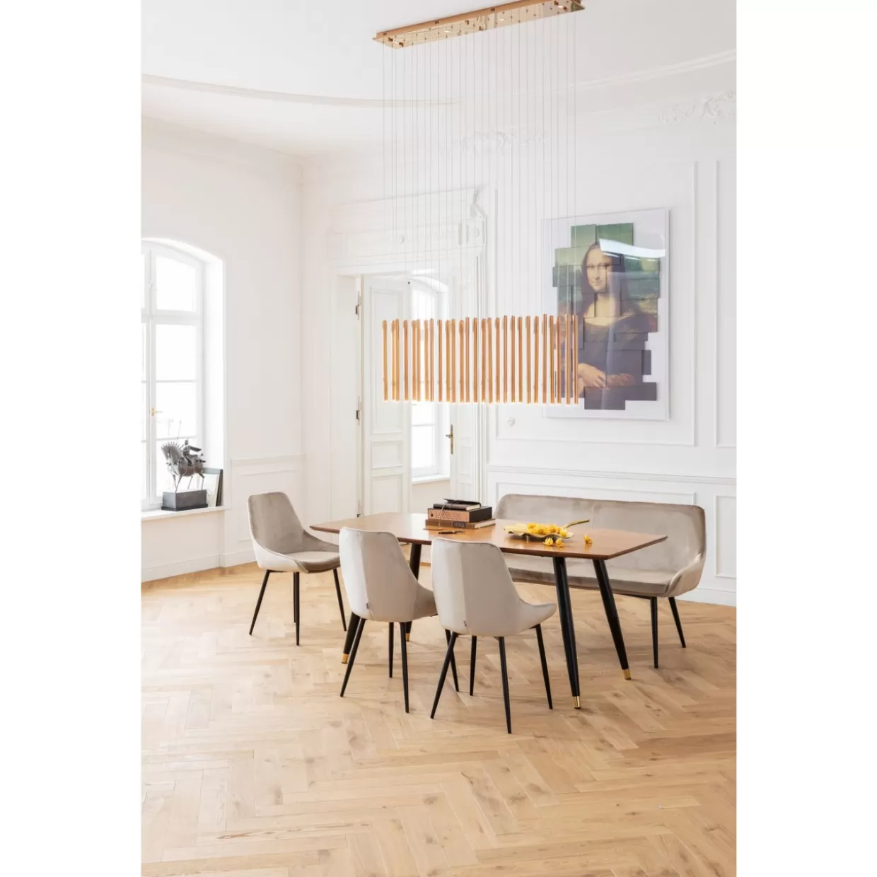KARE Design - Panca East Side Moderna, Elegante Panchina da Esterno con Struttura Resistente, 154 cm