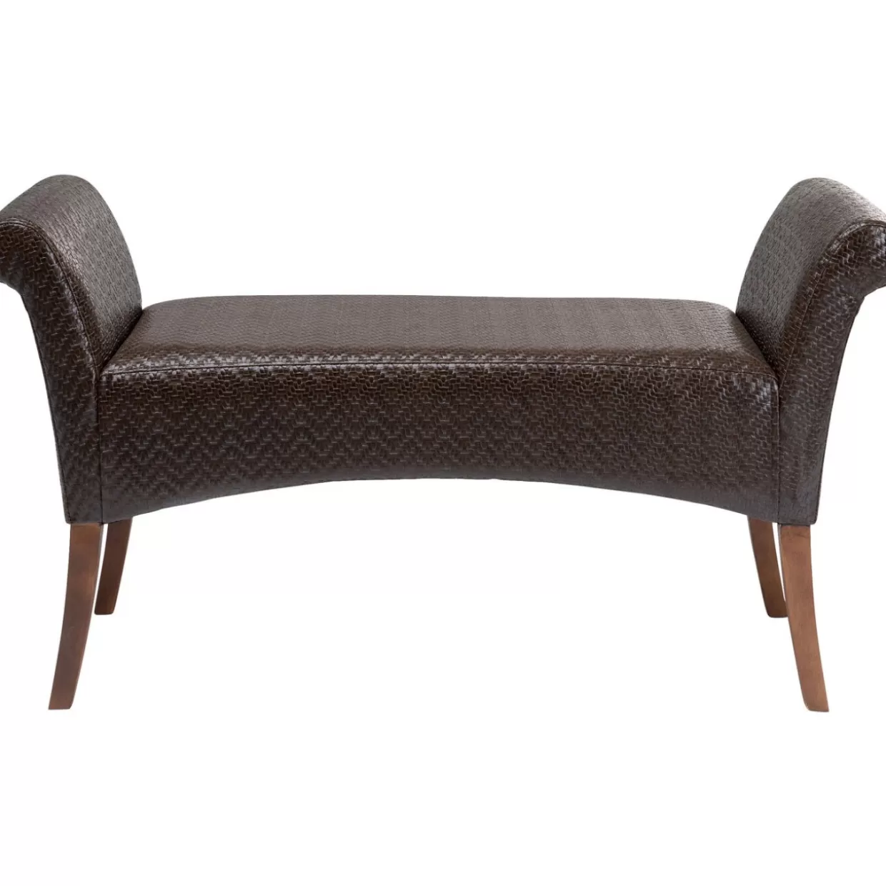 Panche Moderne KARE Design - Linea Motley con Rivestimento in Tessuto Marrone Naturale, Ideali per Interni