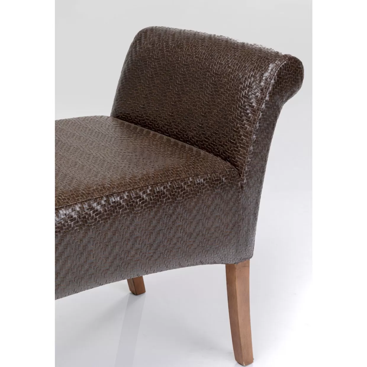Panche Moderne KARE Design - Linea Motley con Rivestimento in Tessuto Marrone Naturale, Ideali per Interni