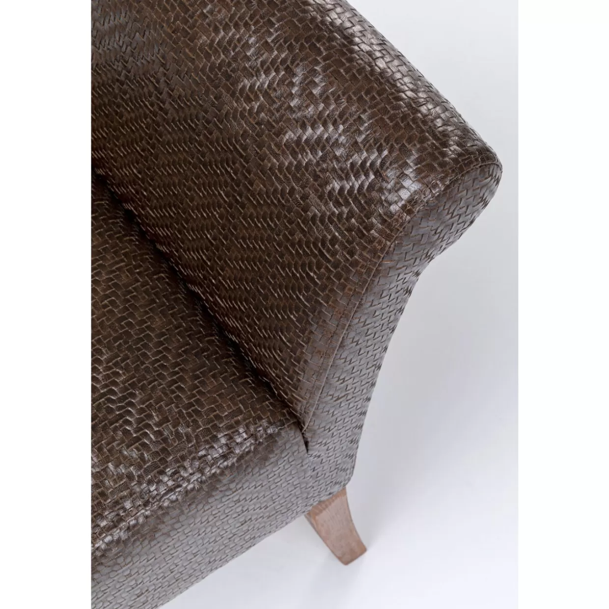 Panche Moderne KARE Design - Linea Motley con Rivestimento in Tessuto Marrone Naturale, Ideali per Interni