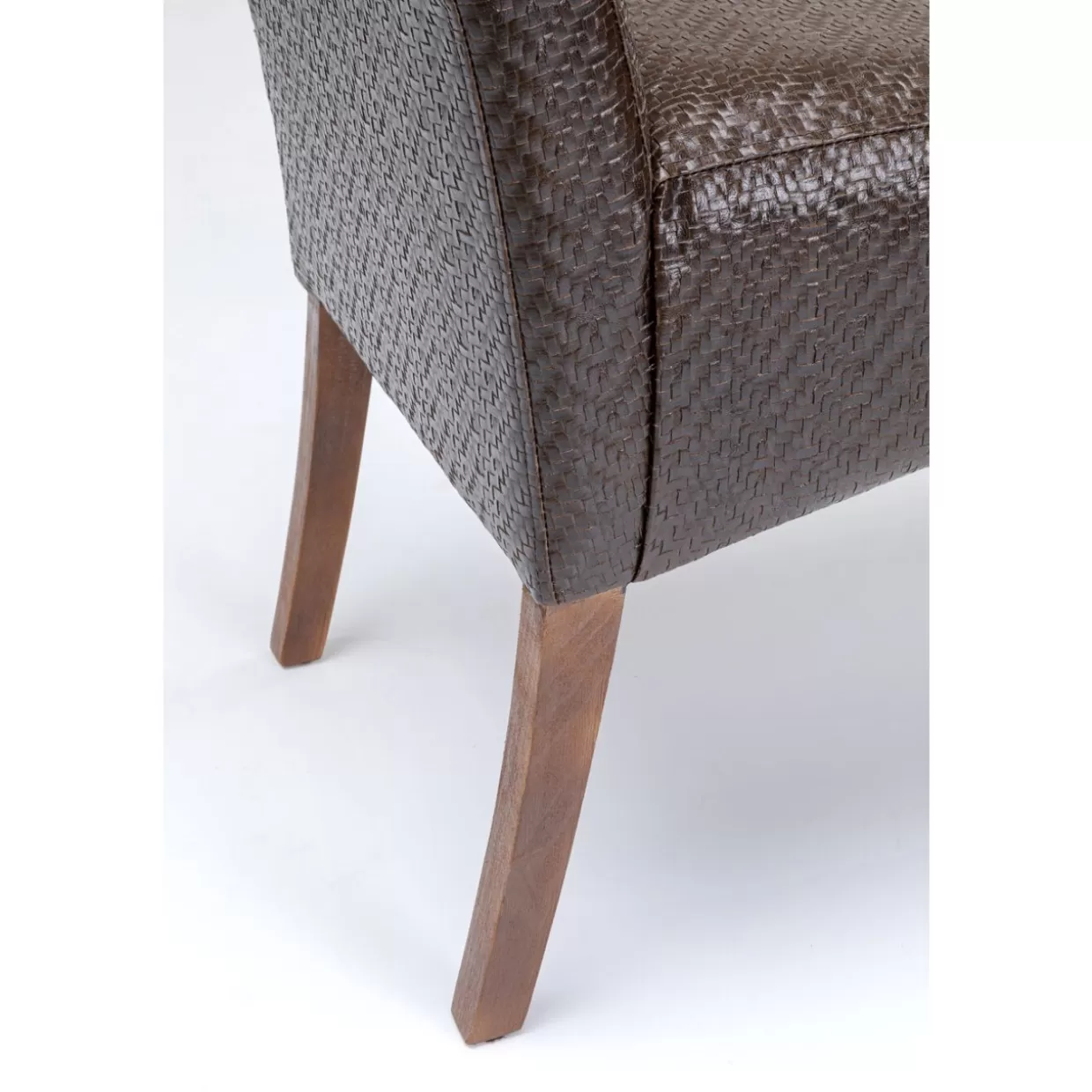 Panche Moderne KARE Design - Linea Motley con Rivestimento in Tessuto Marrone Naturale, Ideali per Interni