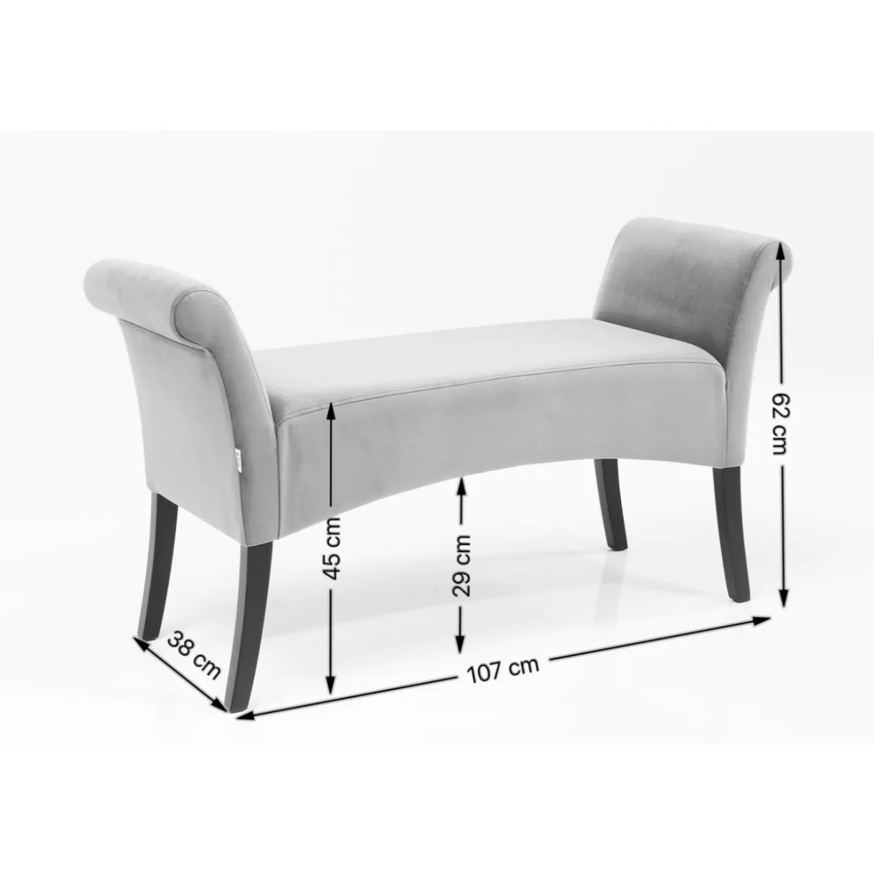 KARE Design Panche Eleganti | Collezione Velvet Multicolor Rosa con Design Accattivante per Arredamento Raffinato