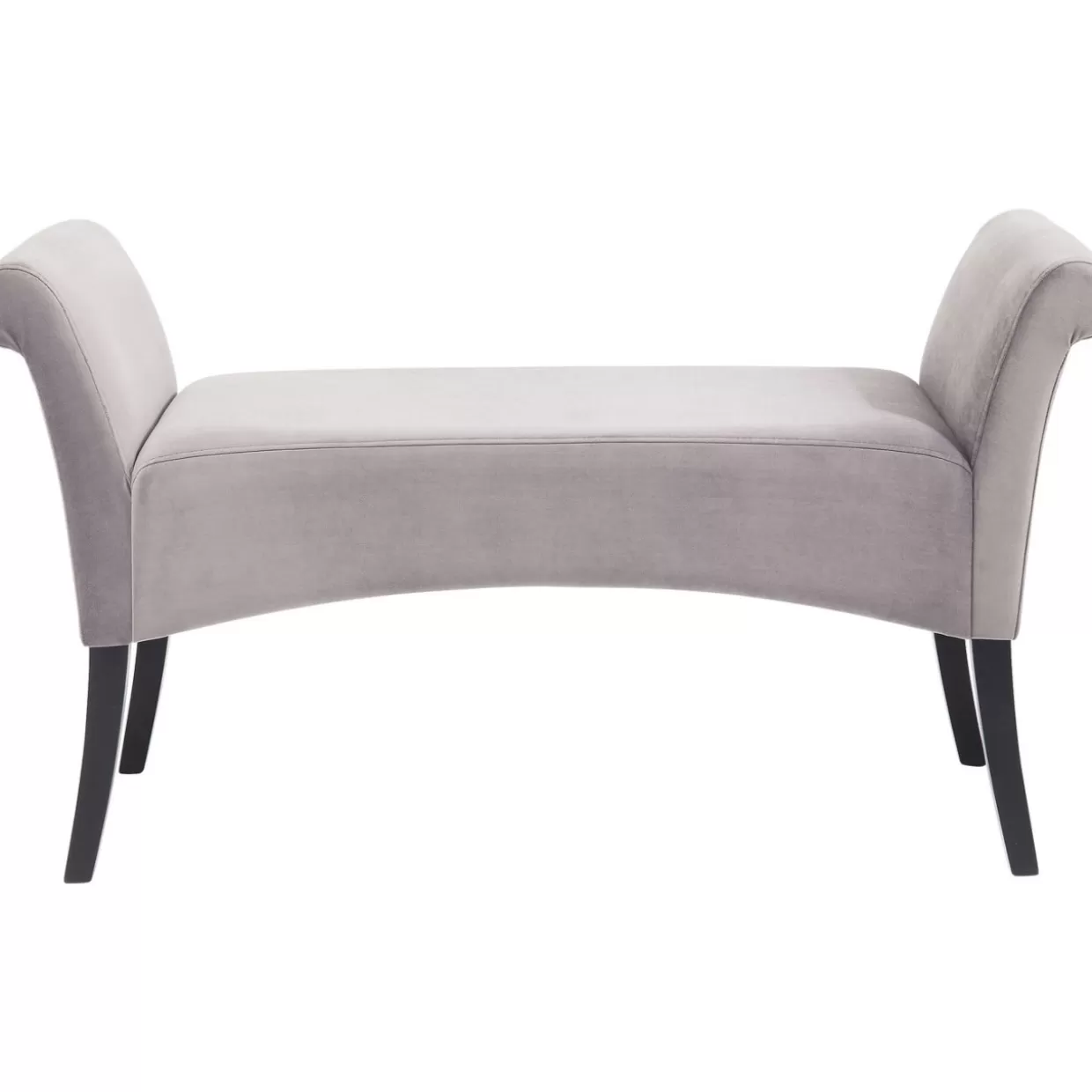 Panche Moderne Design KARE | Rivestimento in Velluto Motley Grigio Argento, Linea Contemporanea per Interni