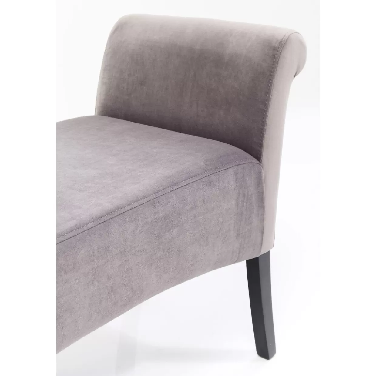 Panche Moderne Design KARE | Rivestimento in Velluto Motley Grigio Argento, Linea Contemporanea per Interni