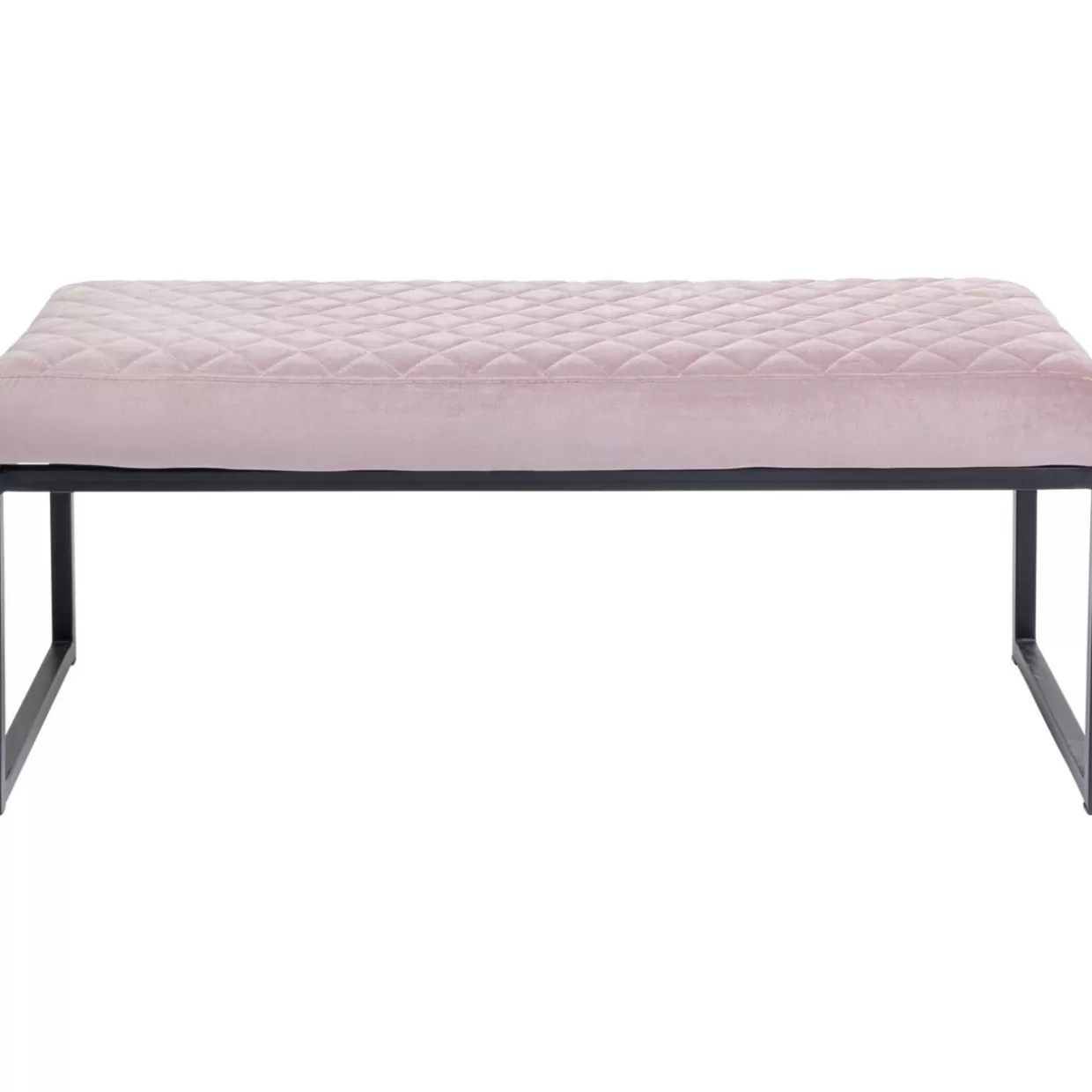 KARE Design - Panchina Elegante Smart Bicolore Rosa e Nero, Dimensioni 90x40 cm