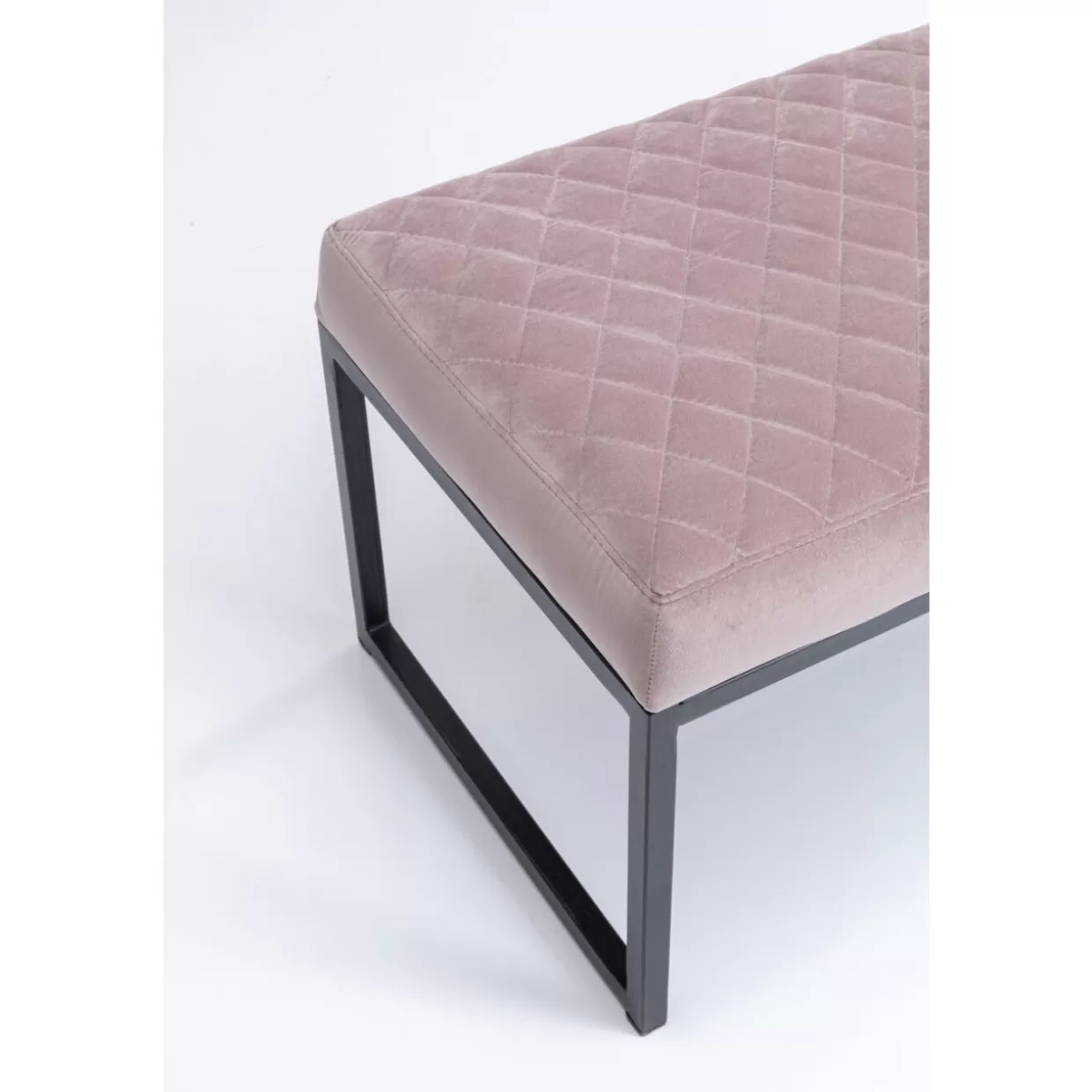 KARE Design - Panchina Elegante Smart Bicolore Rosa e Nero, Dimensioni 90x40 cm