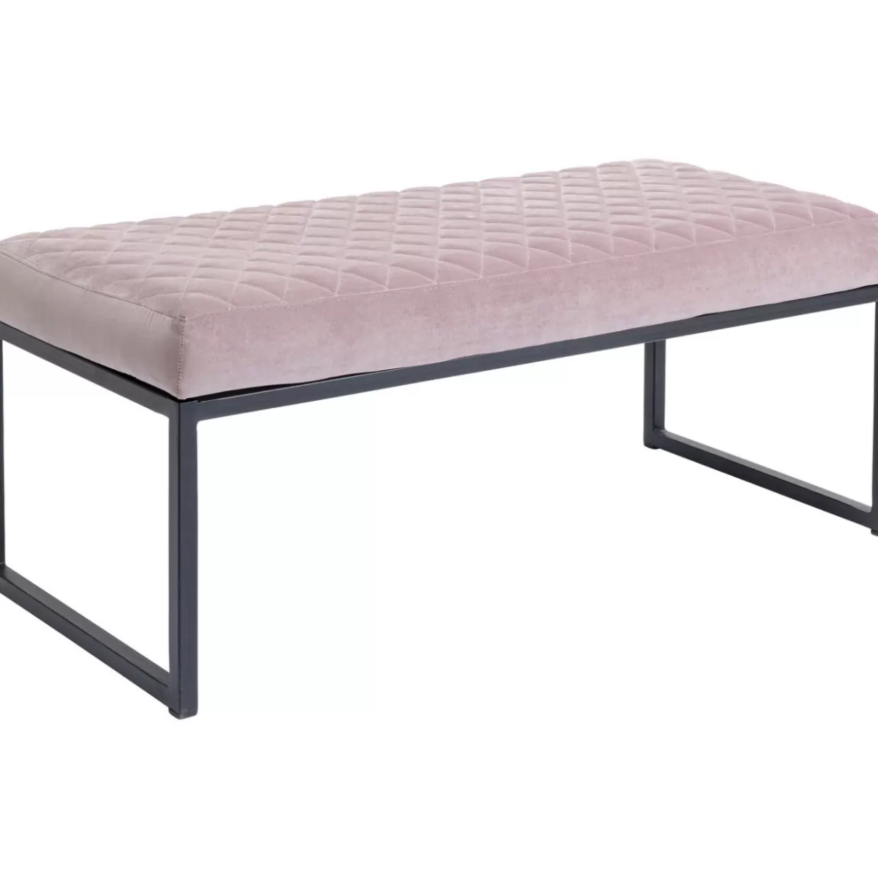 KARE Design - Panchina Elegante Smart Bicolore Rosa e Nero, Dimensioni 90x40 cm