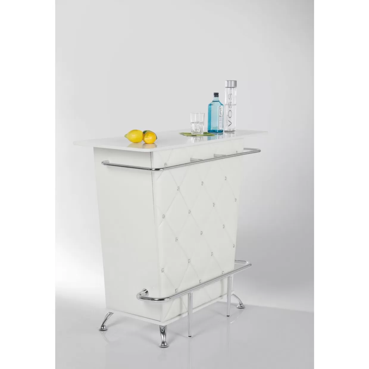 Carrello Bar Moderno KARE Design - Divina Rock in Bianco Lucido