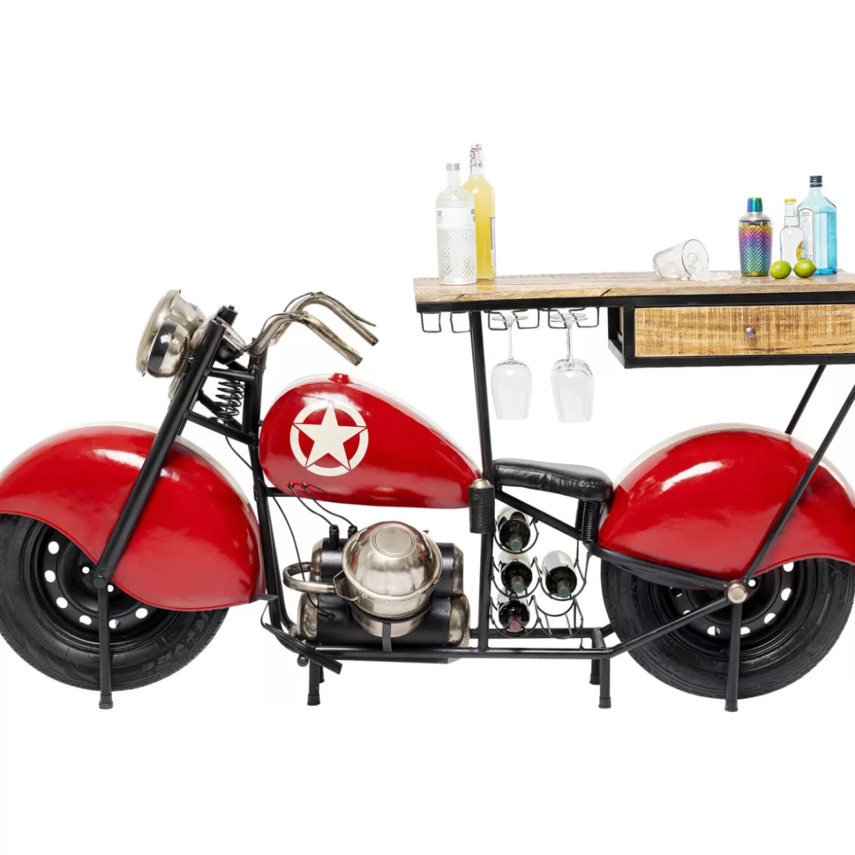 Lounge Iconico KARE - Bancone Bar con Design Futurista Stile Moto 

（：，