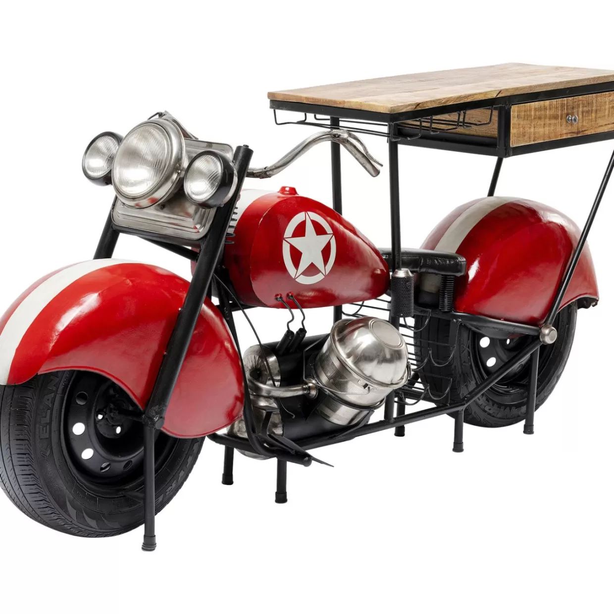 Lounge Iconico KARE - Bancone Bar con Design Futurista Stile Moto 

（：，