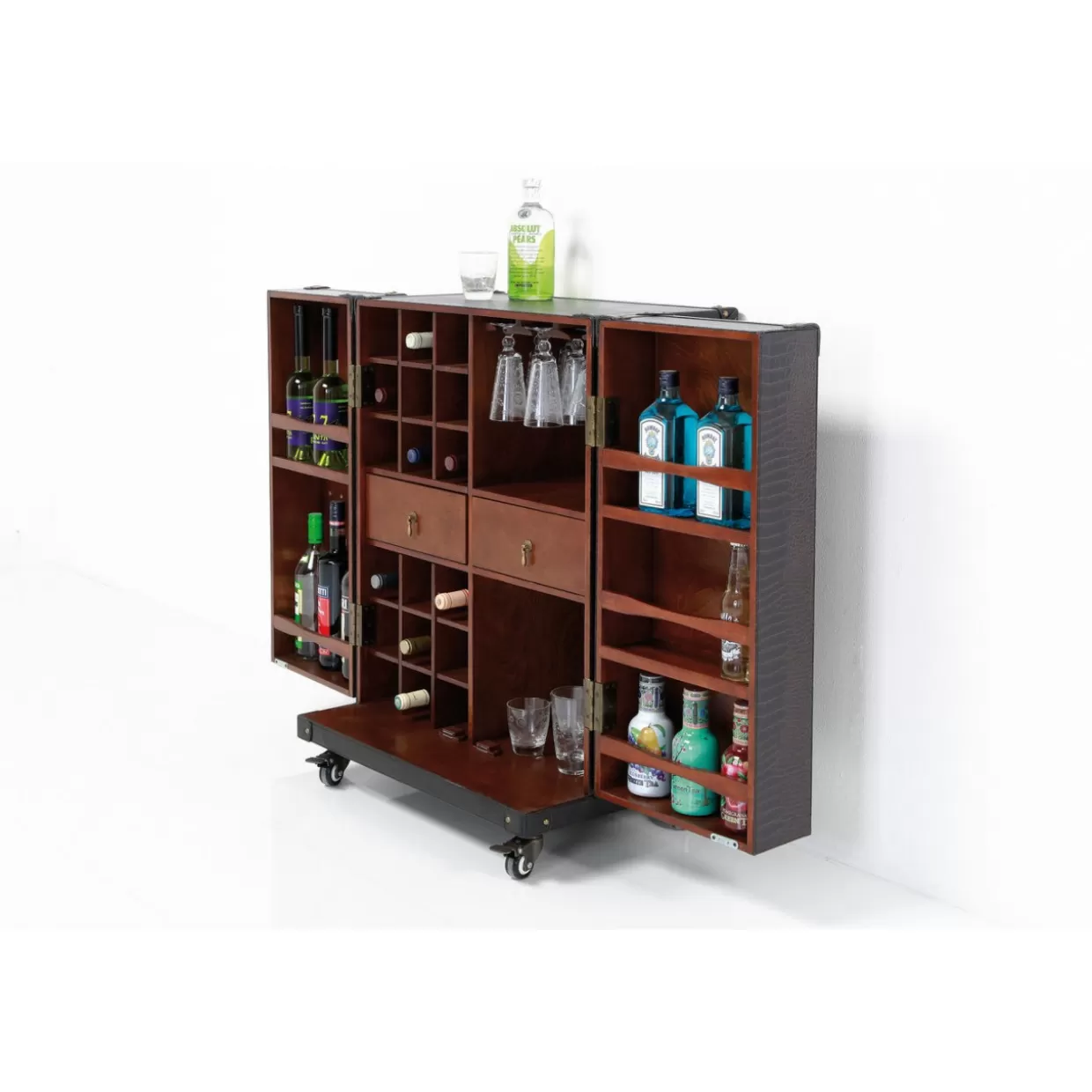 KARE Design - Credenza Bar Globetrotter con Stile Unico, Formato Medio per Appassionati di Viaggi

(