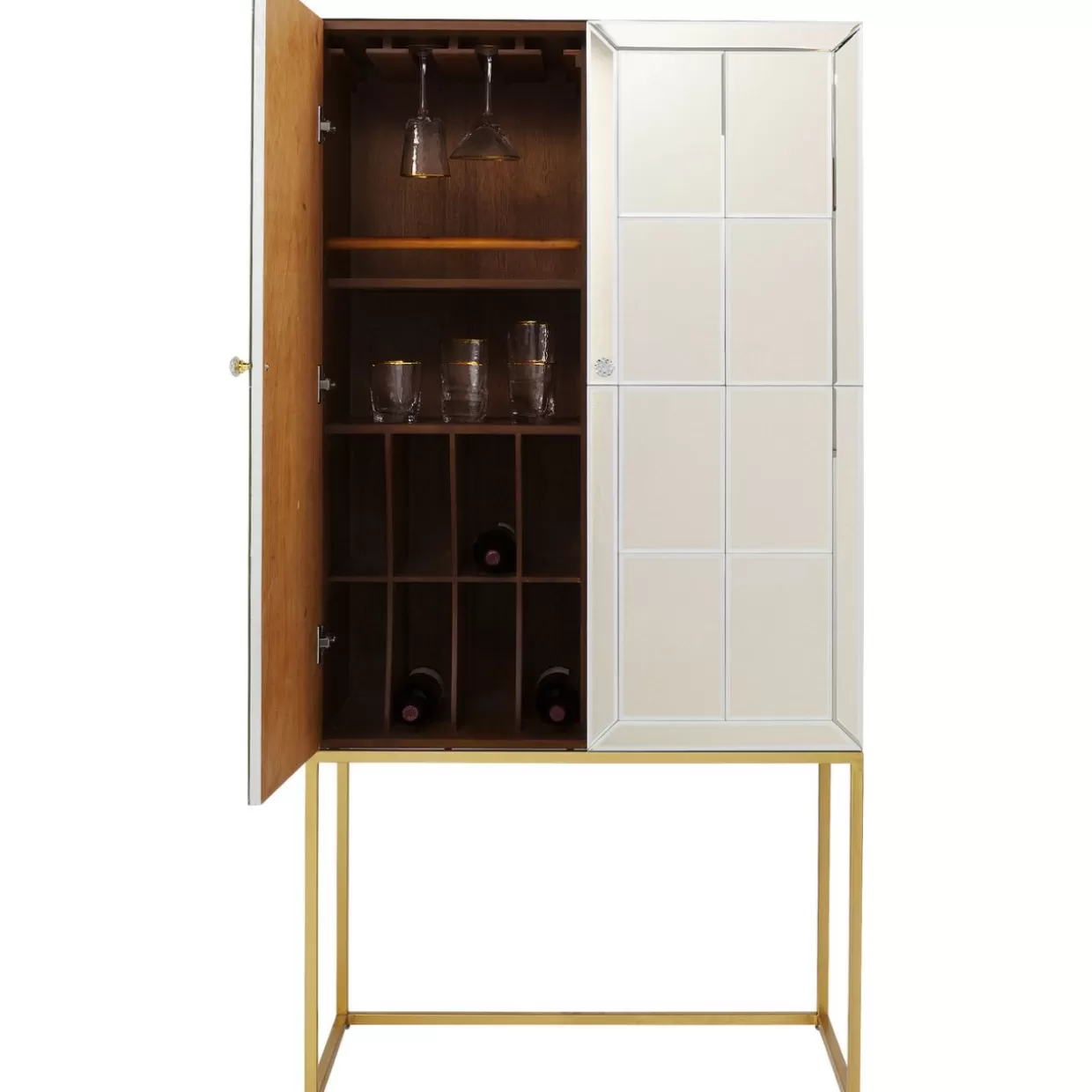 KARE Design Bar - Credenza Elegante in Tonalità Champagne con Rifiniture di Lusso
