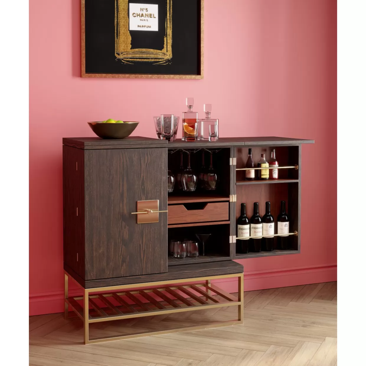Credenza bar moderna Osaka con design elegante, 107x92 cm - KARE Design Collection