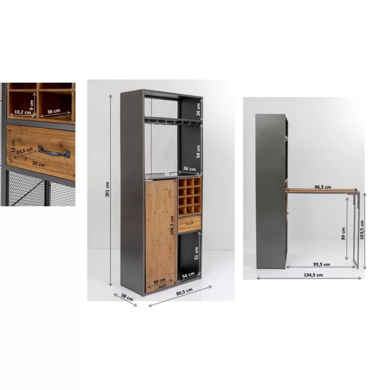 Armadio Bar KARE Vinoteca - Credenza Elegante con Design Contemporaneo per Vini e Liquori