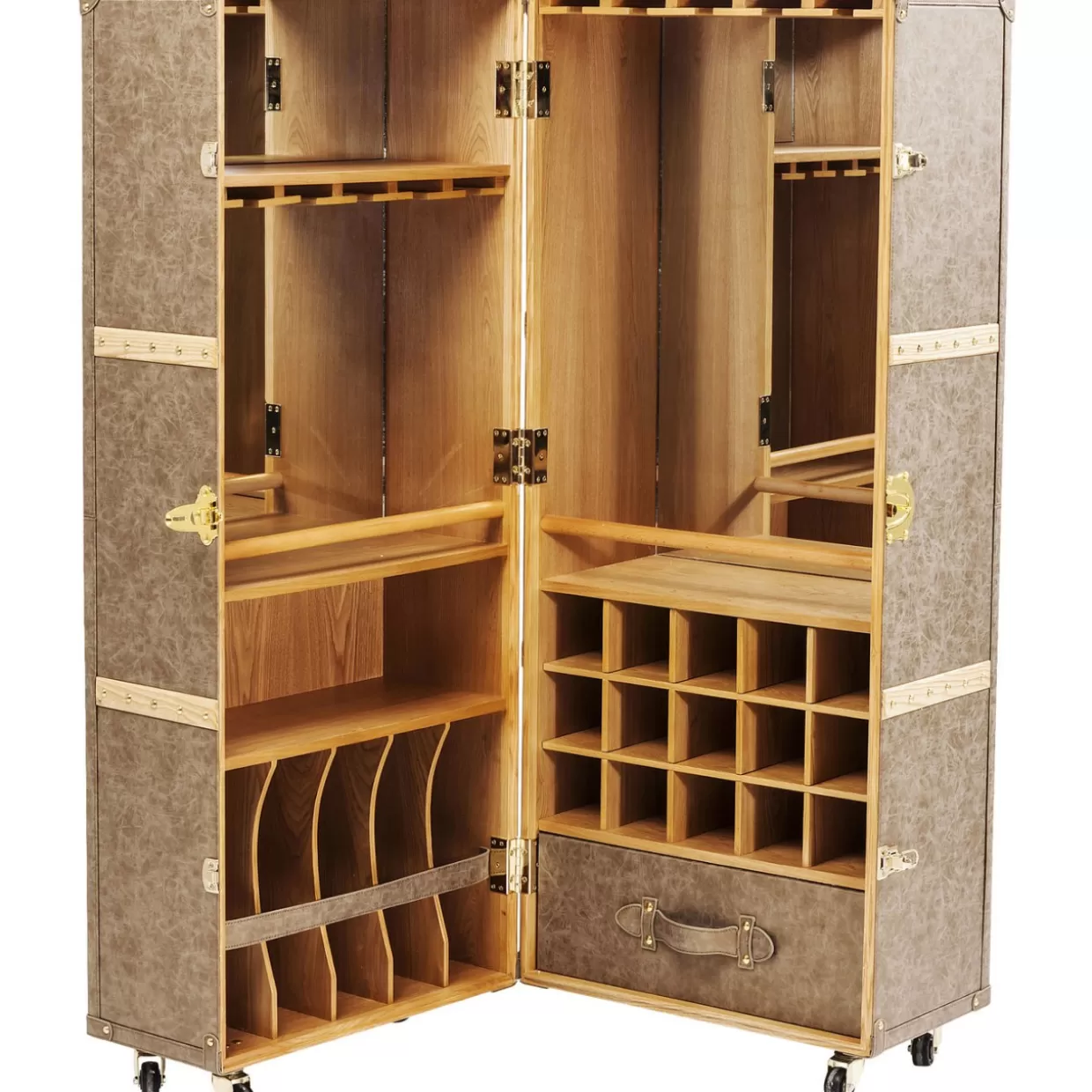 Credenza Bar Stile California con Ruote - Design Funzionale KARE