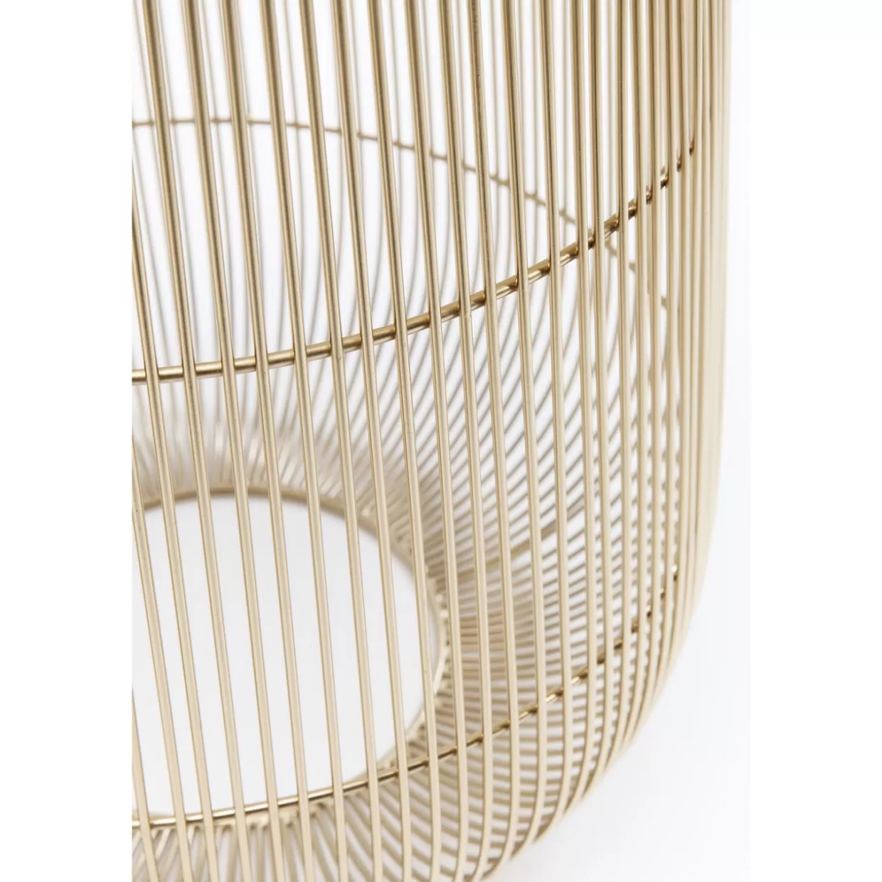 Tavolino Design KARE | Modello Beam in Marmo Bianco e Ottone, Diametro 32 cm - Accostamento Elegante per Arredamento Moderno