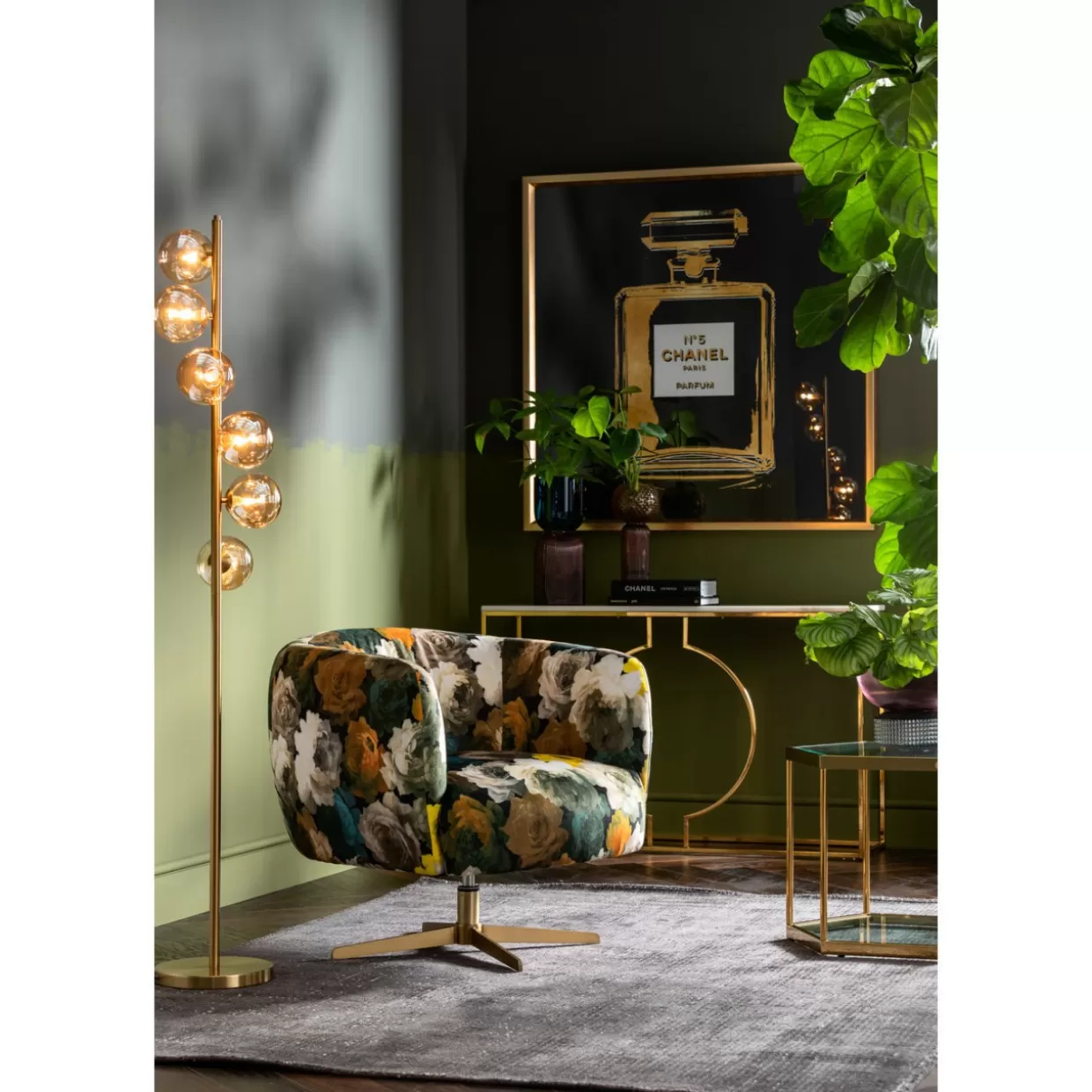 Tavolino moderno Comb in oro lucido 55 cm - Design elegante per soggiorno contemporaneo - KARE Collezione esclusiva con struttura geometrica