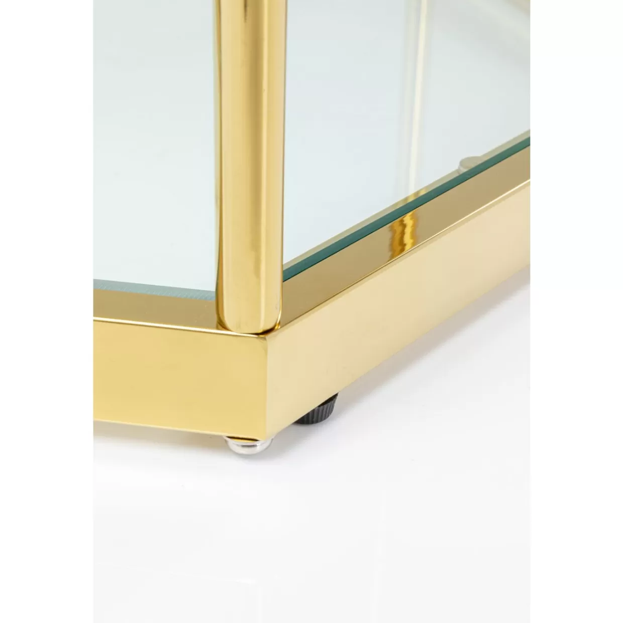 Tavolino moderno Comb in oro lucido 55 cm - Design elegante per soggiorno contemporaneo - KARE Collezione esclusiva con struttura geometrica