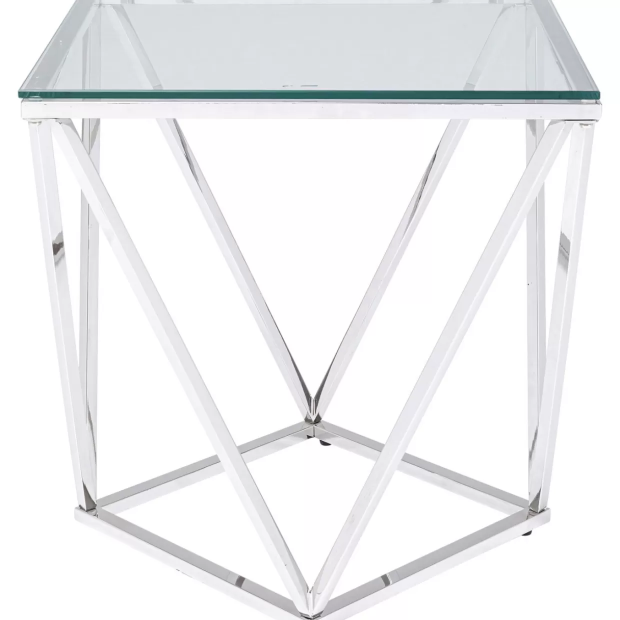 Tavolino Decorativo Moderno Cristallo KARE Design - 50x50 cm, Stile Contemporaneo per Soggiorni Eleganti, Ideale per Arredamento con Rifiniture Trasparenti