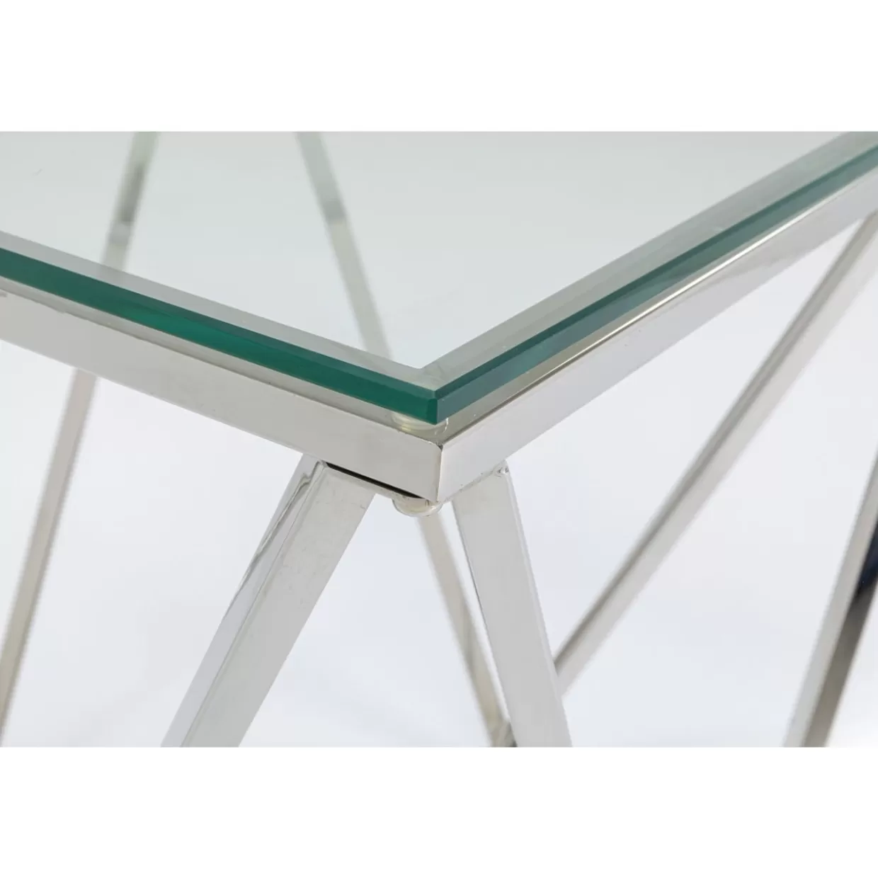 Tavolino Decorativo Moderno Cristallo KARE Design - 50x50 cm, Stile Contemporaneo per Soggiorni Eleganti, Ideale per Arredamento con Rifiniture Trasparenti