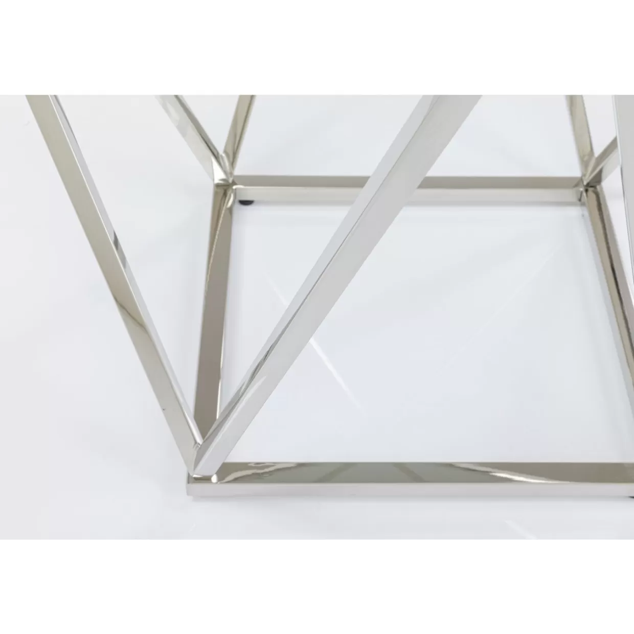 Tavolino Decorativo Moderno Cristallo KARE Design - 50x50 cm, Stile Contemporaneo per Soggiorni Eleganti, Ideale per Arredamento con Rifiniture Trasparenti