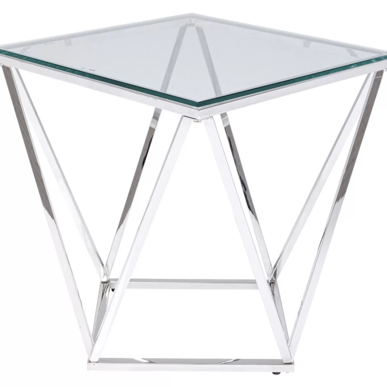 Tavolino Decorativo Moderno Cristallo KARE Design - 50x50 cm, Stile Contemporaneo per Soggiorni Eleganti, Ideale per Arredamento con Rifiniture Trasparenti