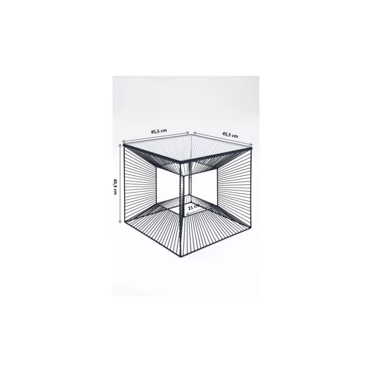 Tavolino Design Elegante KARE - Complemento d'Arredo Quadrato 45x45 cm per Soggiorno Moderno