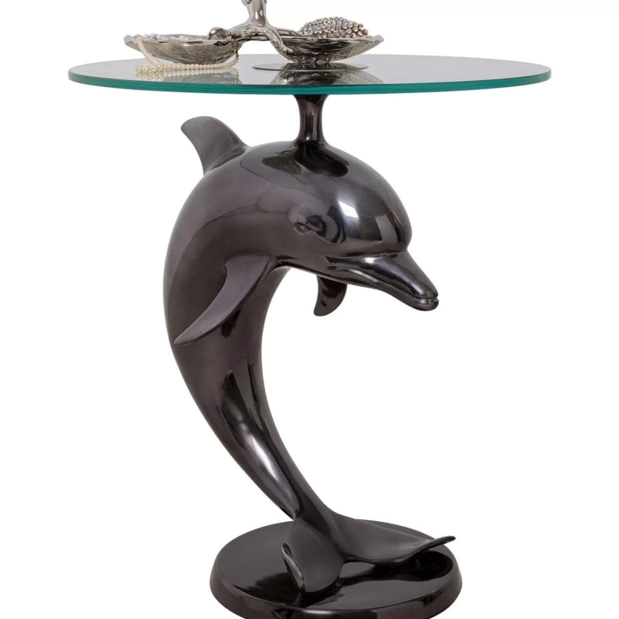 Tavolino Dolphin by KARE Design: Design Moderno con Funzionalità - Altezza 55cm per Arredamento Sofisticato