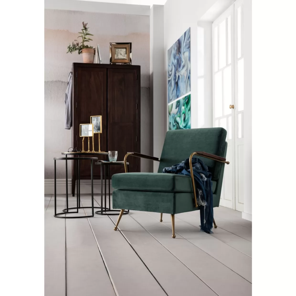 Trio di tavolini Electra: design contemporaneo in set da 3, diametro 48 cm – KARE Collection