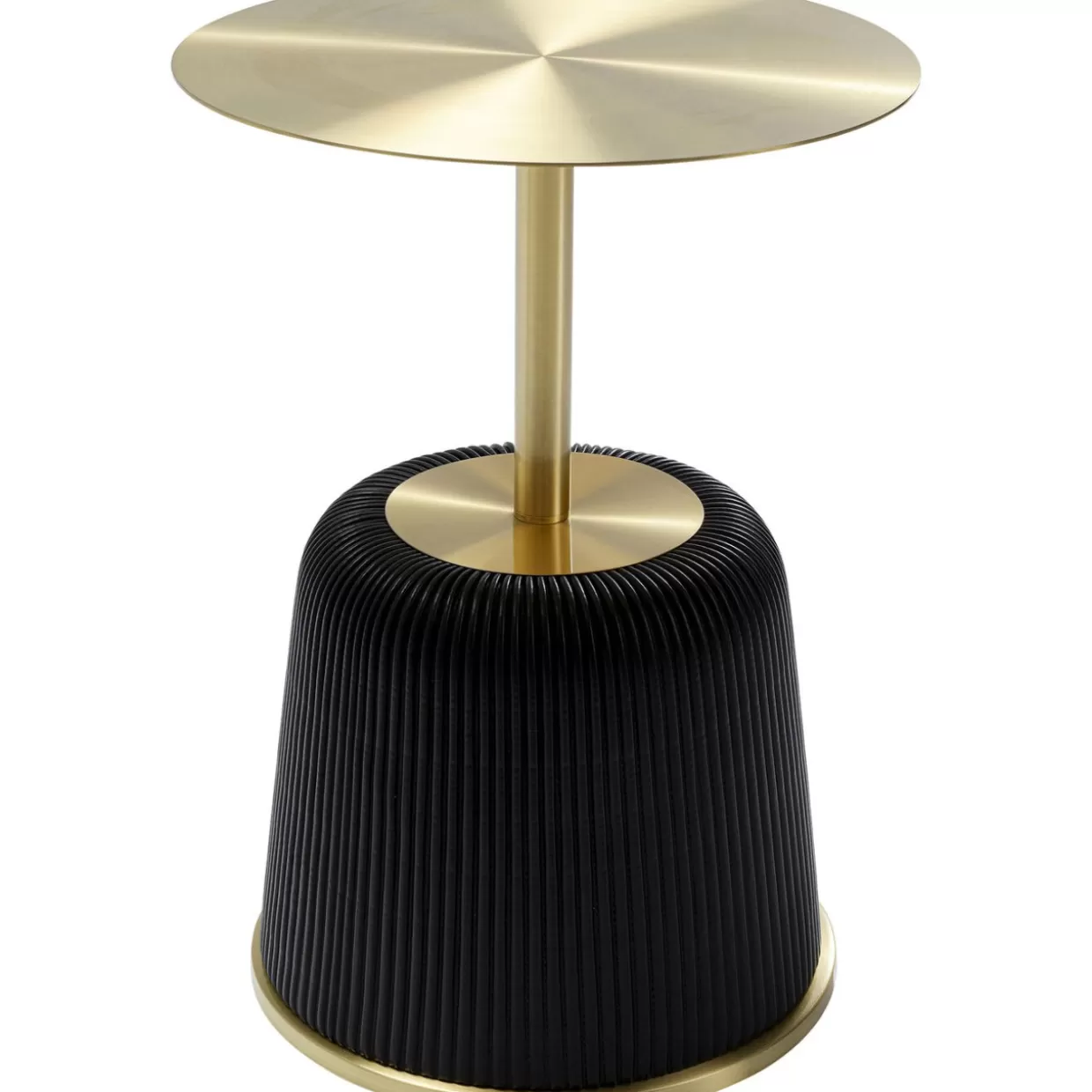 Tavolino design moderno KARE - Linea Endless Vegas, Nero opaco, Diametro 40 cm