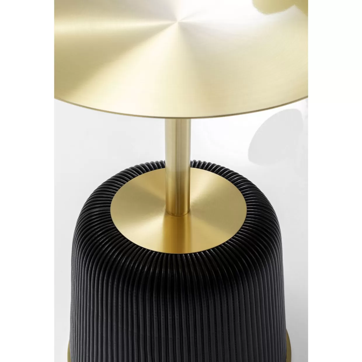 Tavolino design moderno KARE - Linea Endless Vegas, Nero opaco, Diametro 40 cm