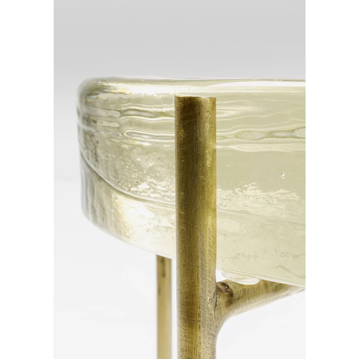 Design KARE · Tavolino Contemporaneo Ice Duale Ø30 cm con Effetto Cristallo - Complemento d'Arredo Moderno per Soggiorno
