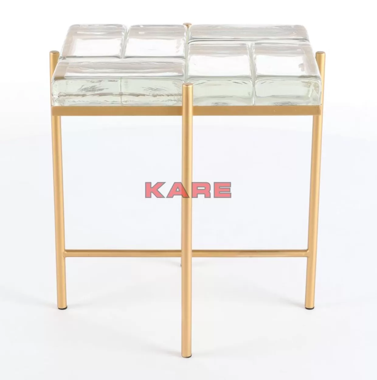Tavolino moderno KARE Design in finitura oro Iceline, 43x33 cm - complemento d'arredo elegante per salotto