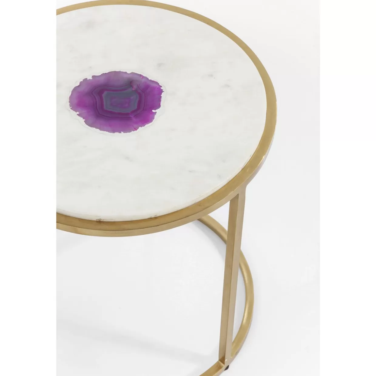 Trio di tavolini moderni Limbo Ø45 cm - Set da 3 complementi d'arredo contemporanei firmati KARE Design