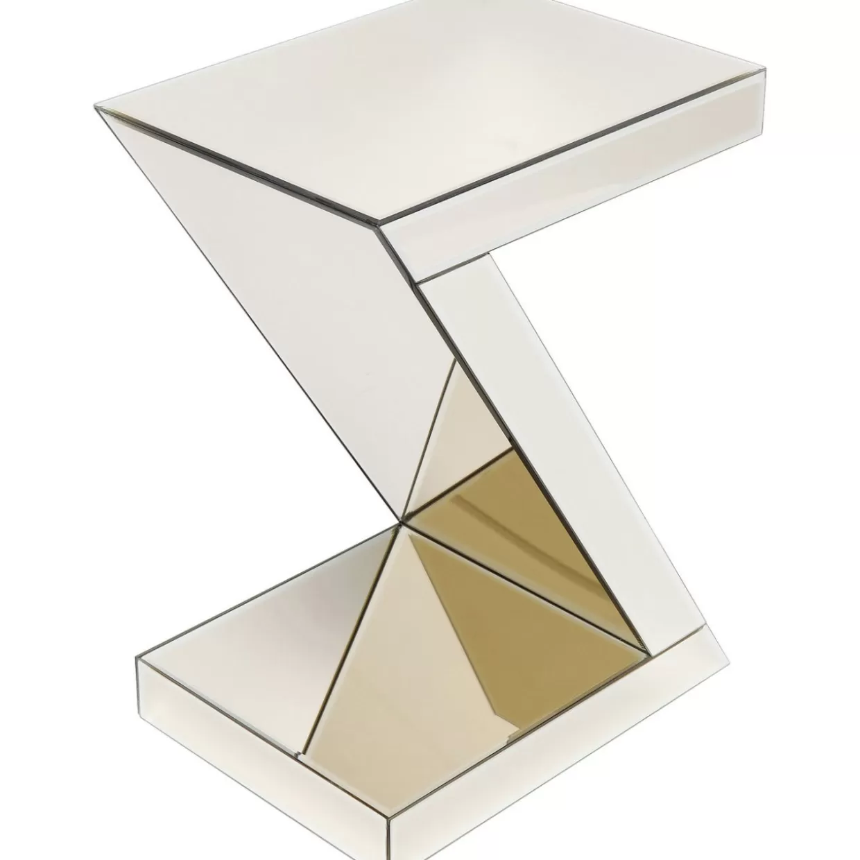 Tavolini d'Appoggio di Lusso KARE Design - Stile Z con Finitura Champagne Elegante