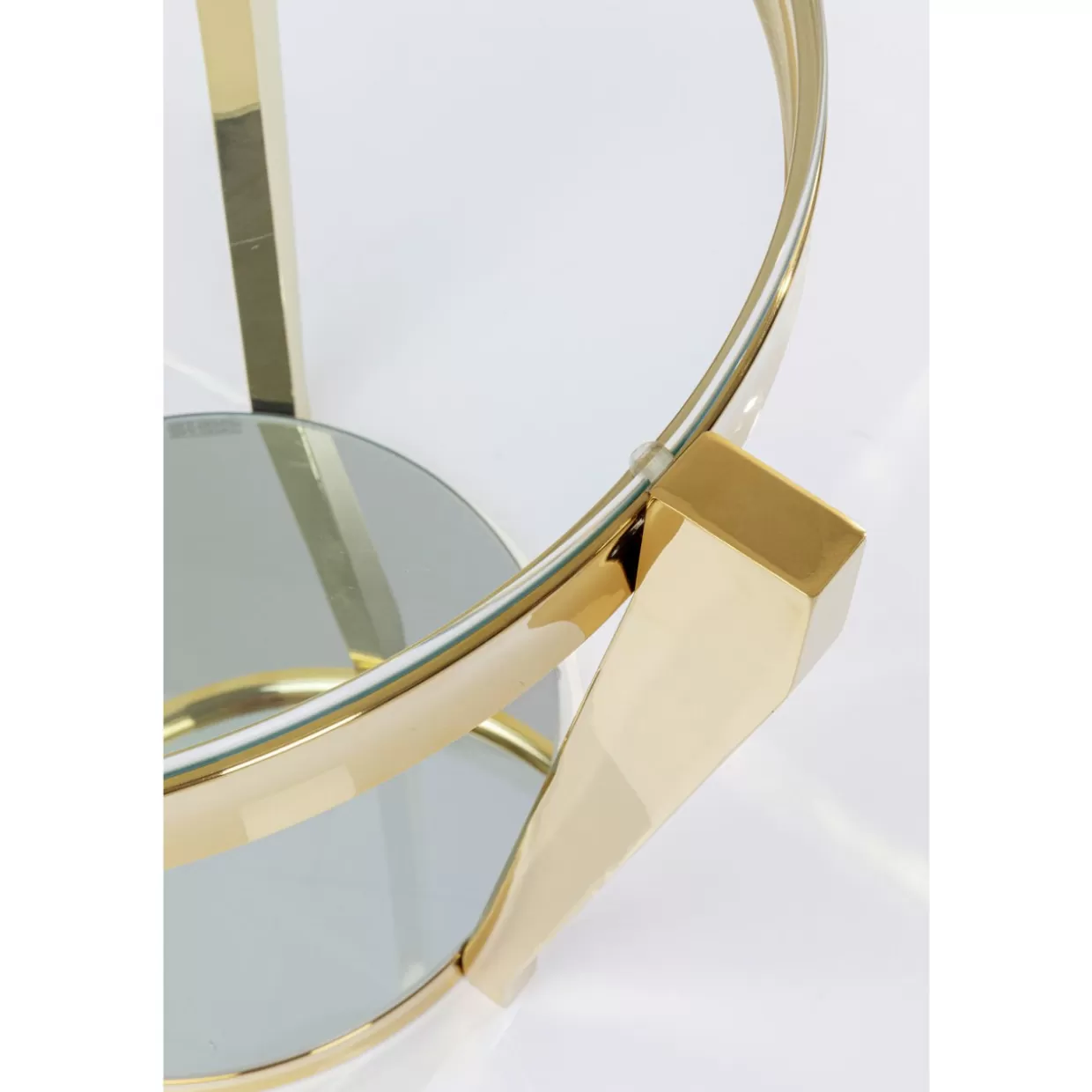 KARE Design - Tavolino Elegante Monocolo in Oro, Design Contemporaneo con Piano da 50 cm