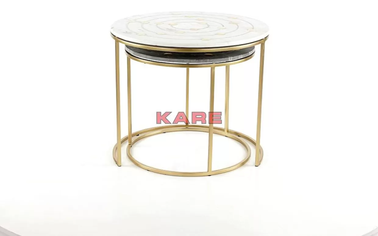 Tavolini Contemporanei Mystic Rotondo - Set da 2 con Design Elegante, Diametro 61 cm - KARE Collection