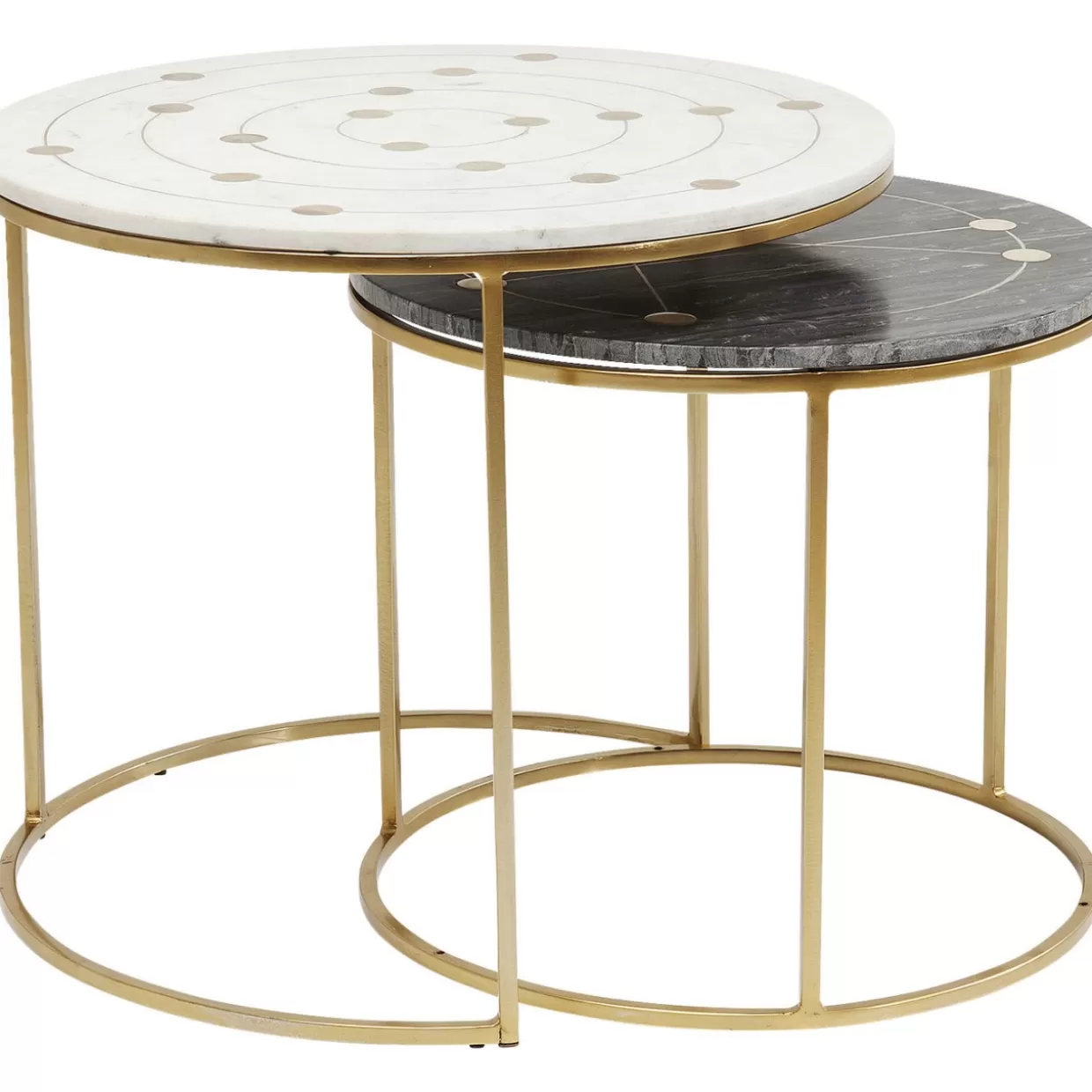 Tavolini Contemporanei Mystic Rotondo - Set da 2 con Design Elegante, Diametro 61 cm - KARE Collection