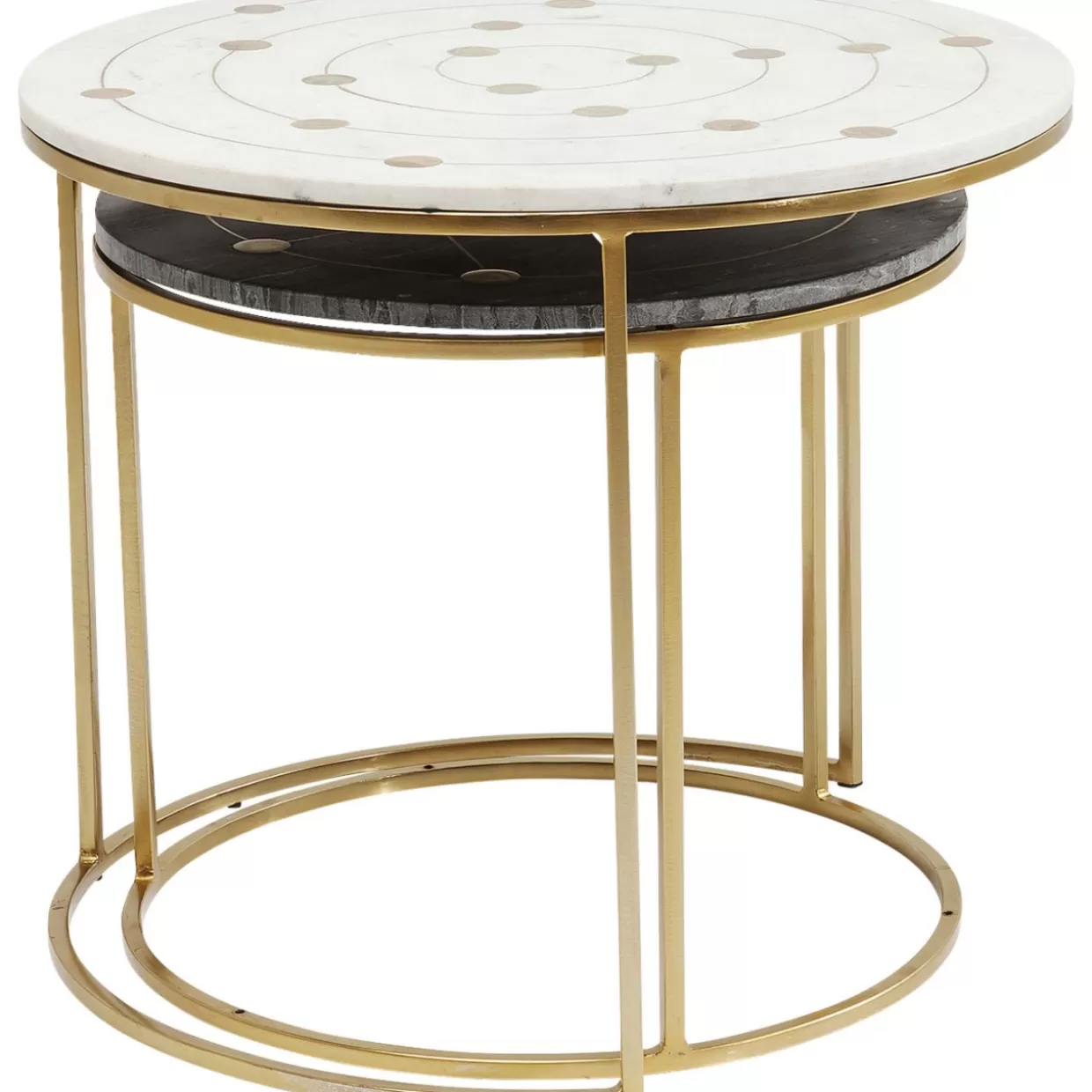 Tavolini Contemporanei Mystic Rotondo - Set da 2 con Design Elegante, Diametro 61 cm - KARE Collection