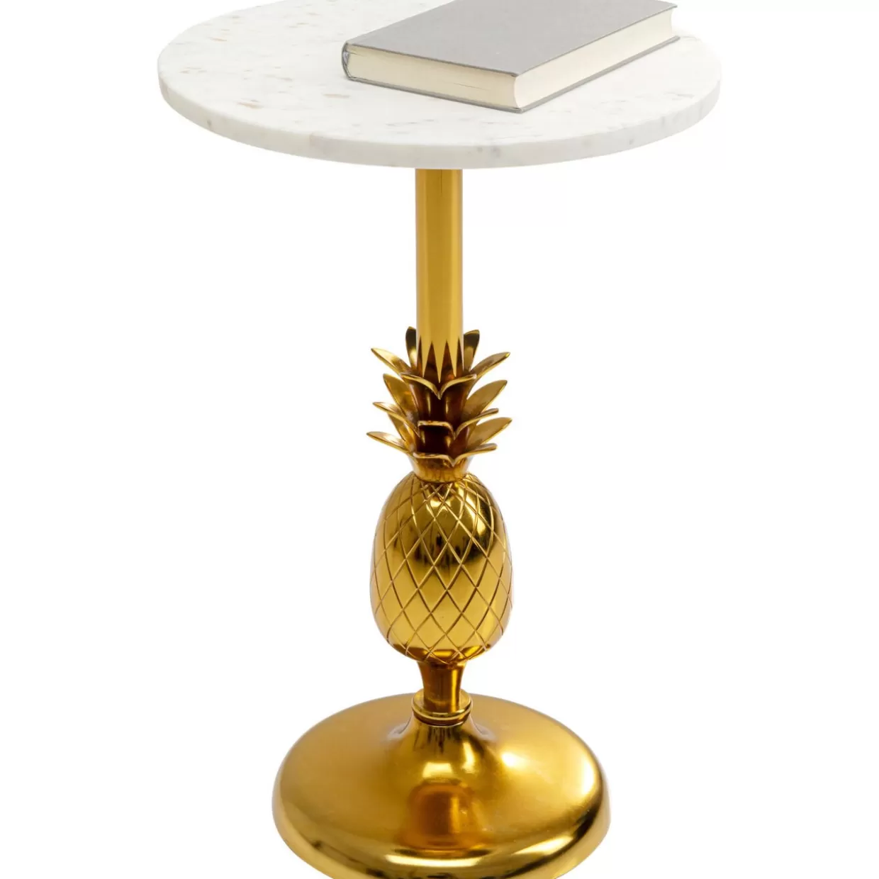 Tavolino Design KARE con Motivo Ananas - Diametro 36 cm, Accento Elegante per Interni Moderni