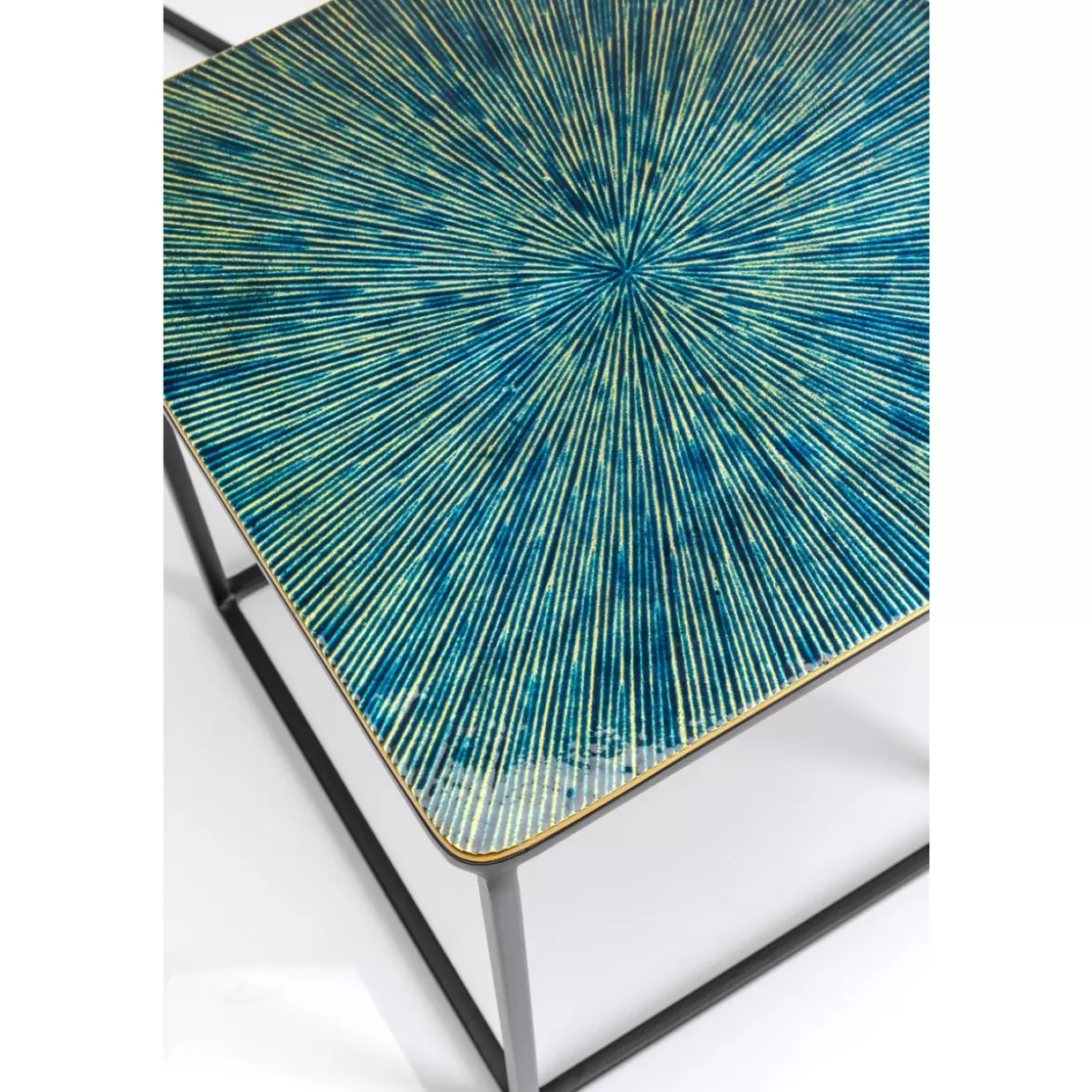 Design KARE - Set da 3 Tavolini Ray Quadrati con Stile Contemporaneo per Soggiorni Funzionali