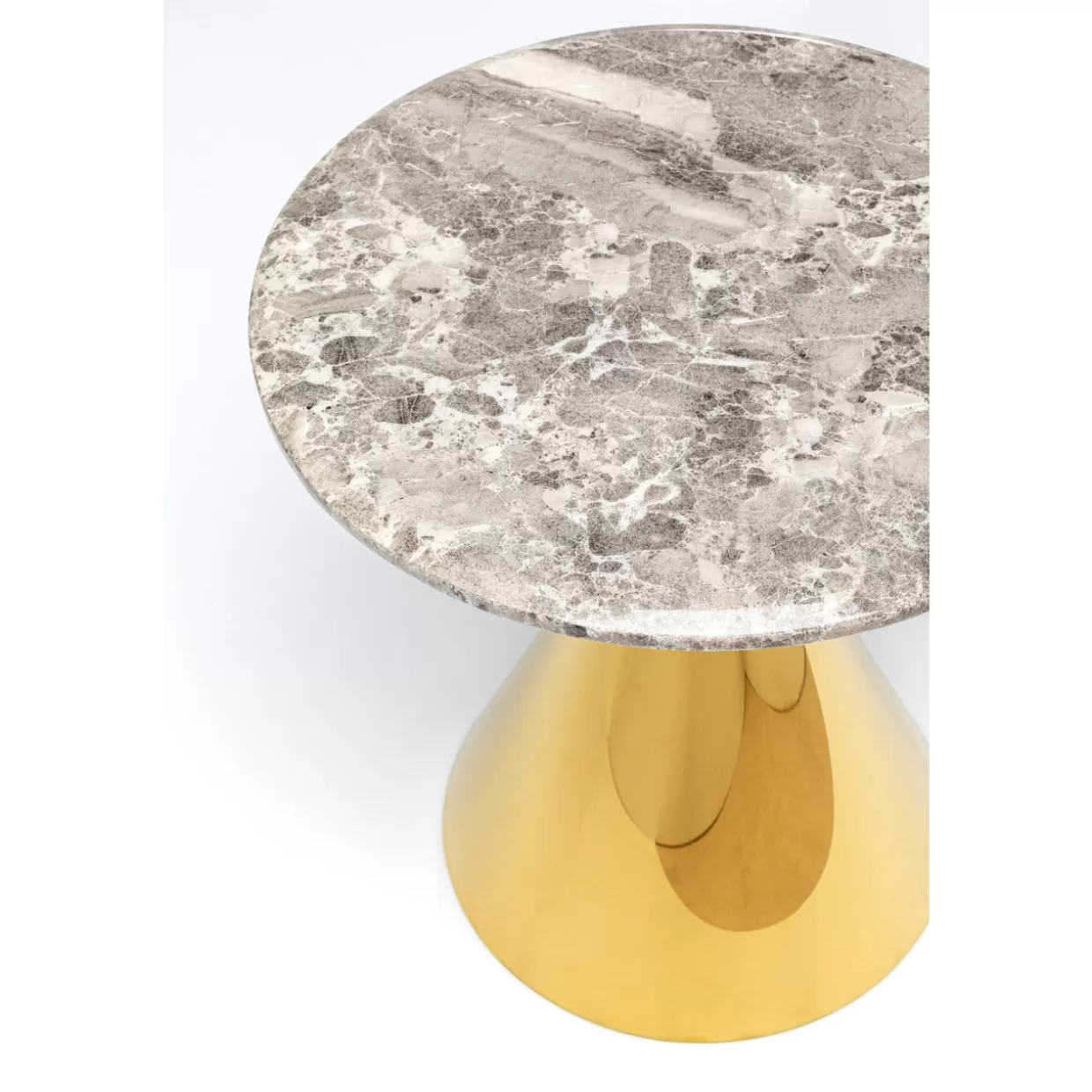 Tavolino Decorativo Rita in Oro Lucido – Design Esclusivo da KARE, Diametro 50 cm