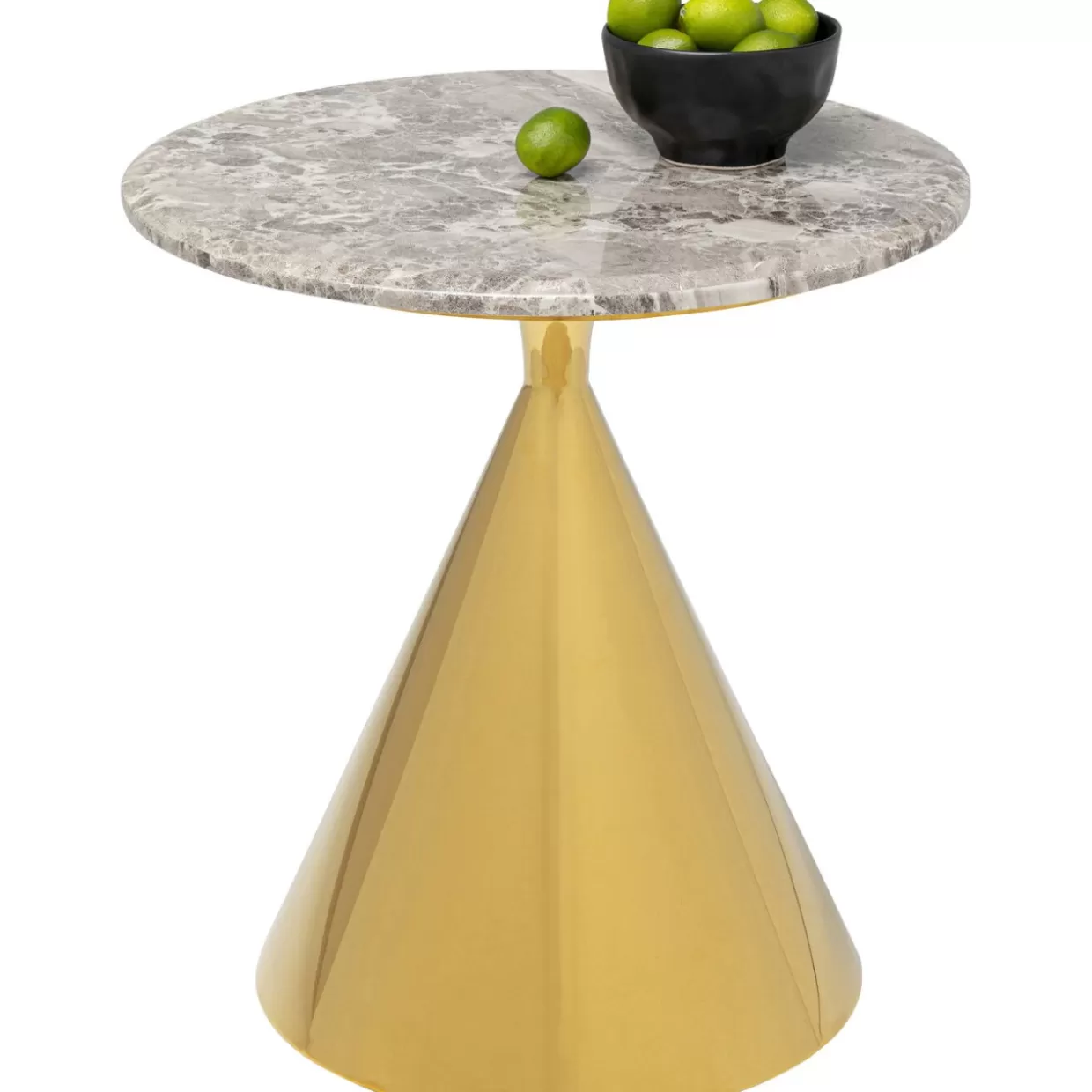 Tavolino Decorativo Rita in Oro Lucido – Design Esclusivo da KARE, Diametro 50 cm