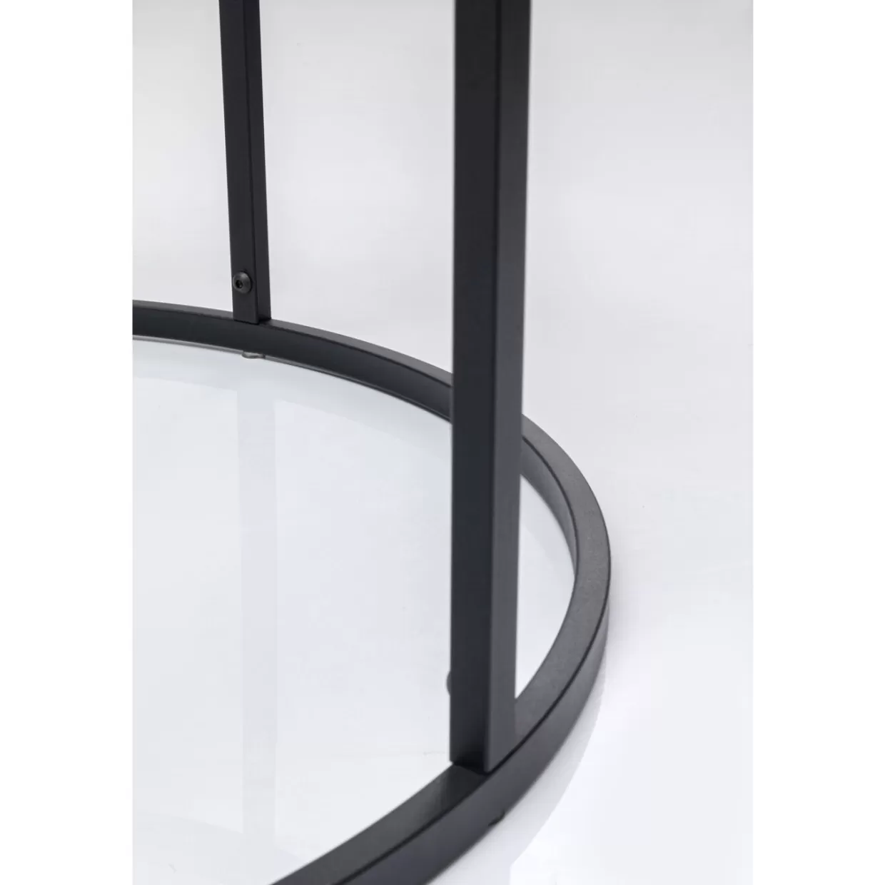 Tavolino moderno Roman in nero opaco KARE Design - Diametro 76 cm per soggiorno elegante