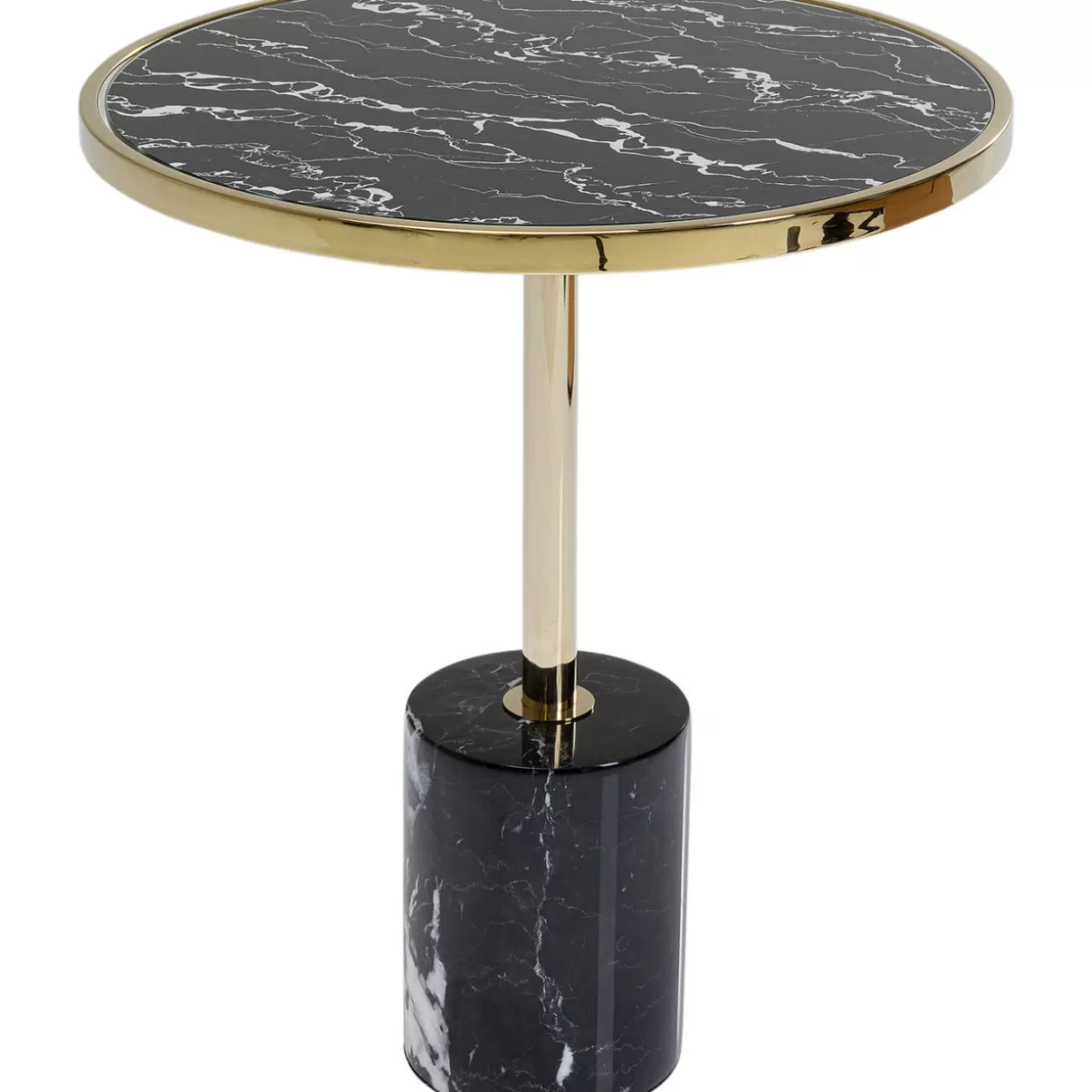 KARE Design Tavolino Moderno San Remo - Base Nera Ø46cm