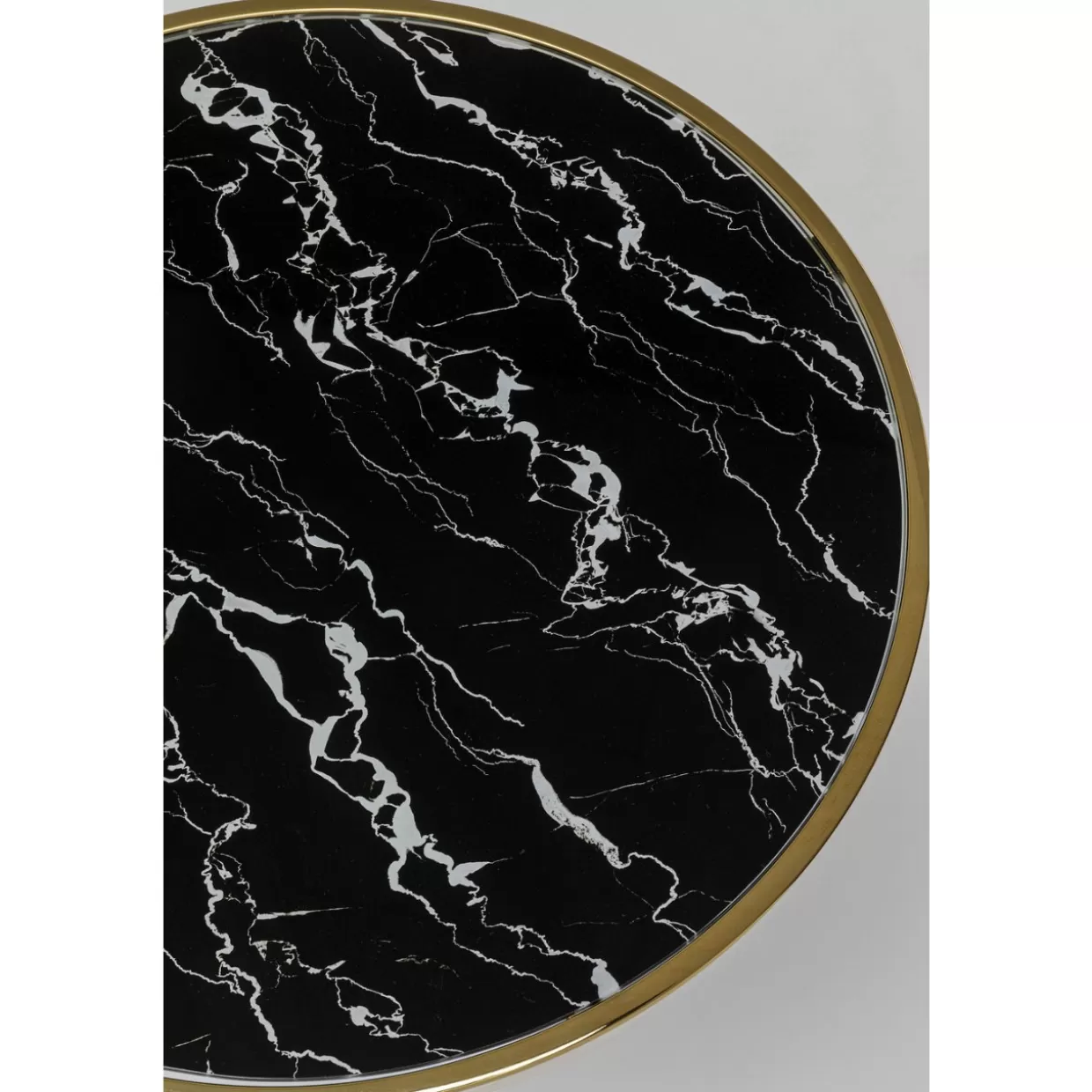 KARE Design Tavolino Moderno San Remo - Base Nera Ø46cm