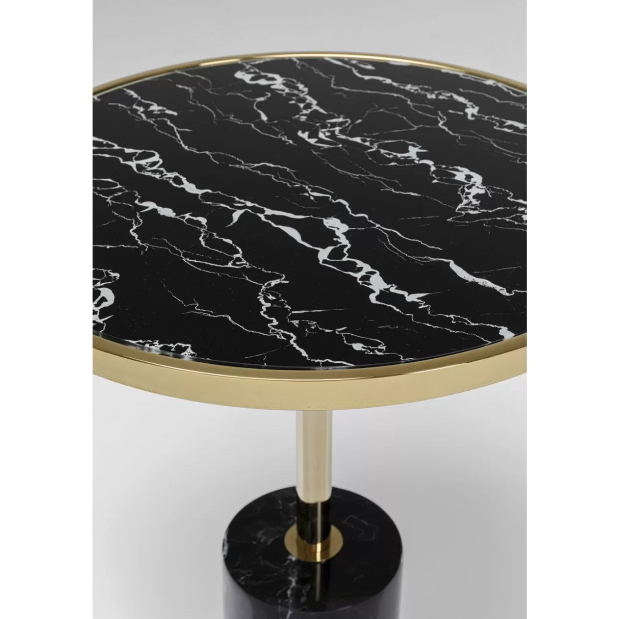 KARE Design Tavolino Moderno San Remo - Base Nera Ø46cm