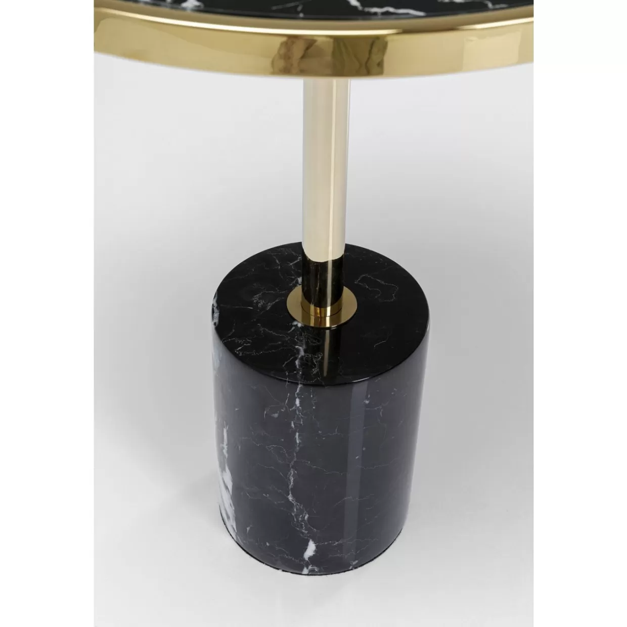 KARE Design Tavolino Moderno San Remo - Base Nera Ø46cm