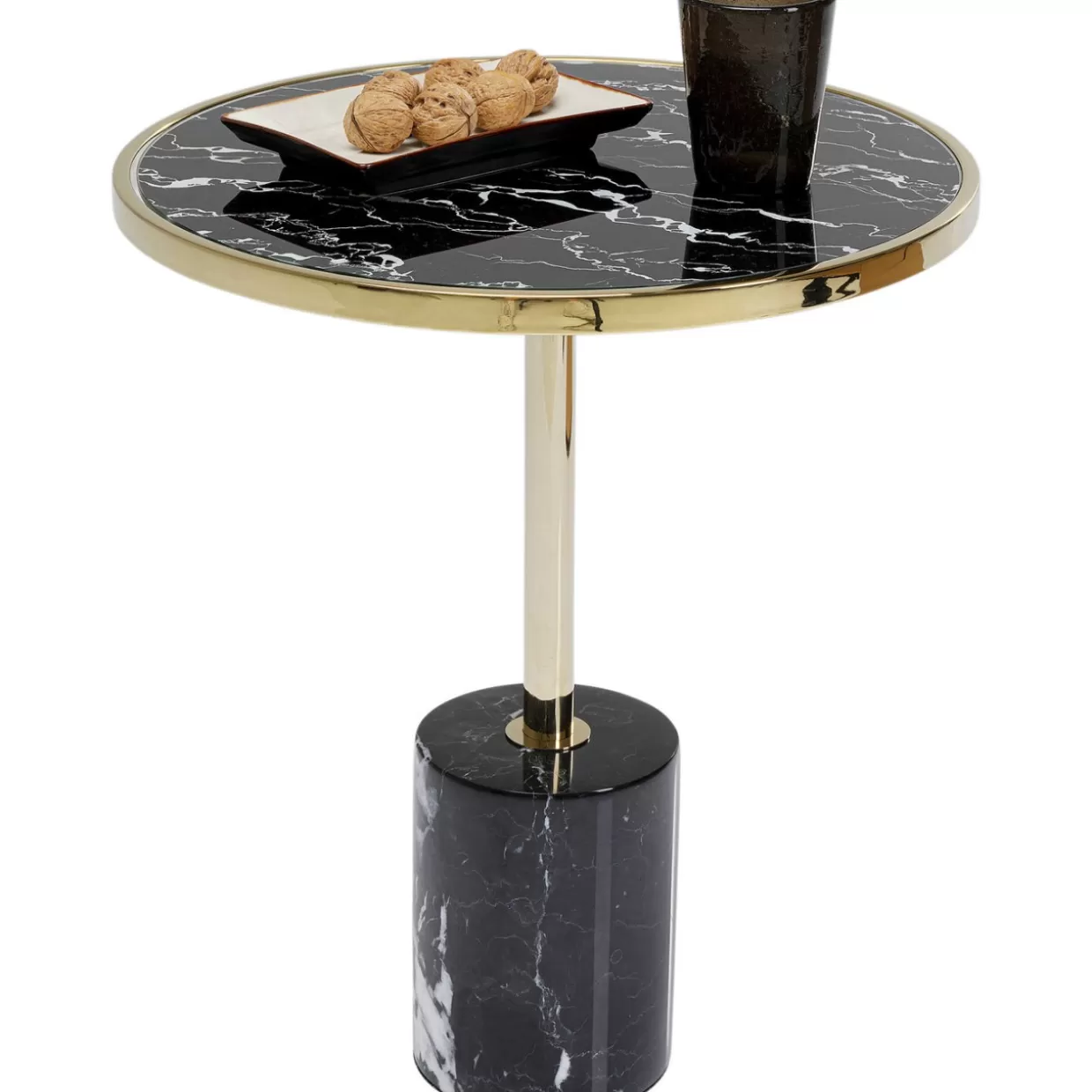 KARE Design Tavolino Moderno San Remo - Base Nera Ø46cm