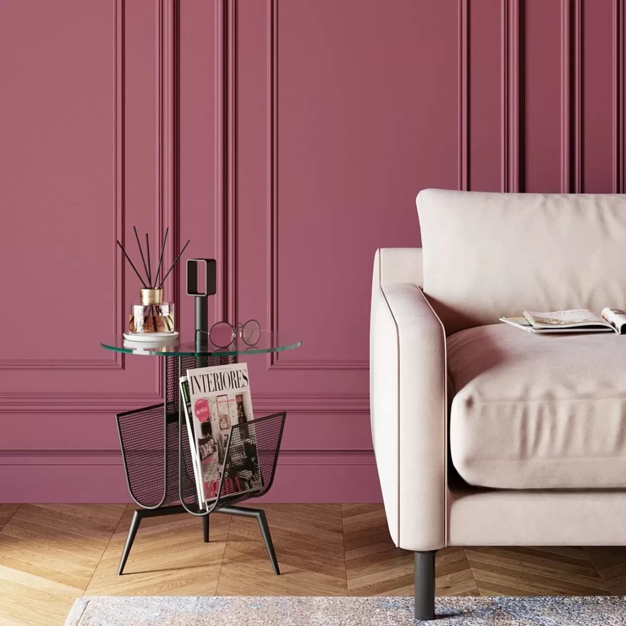 Tavolino design KARE | Complemento moderno Tira con base Ø45cm per ambienti raffinati